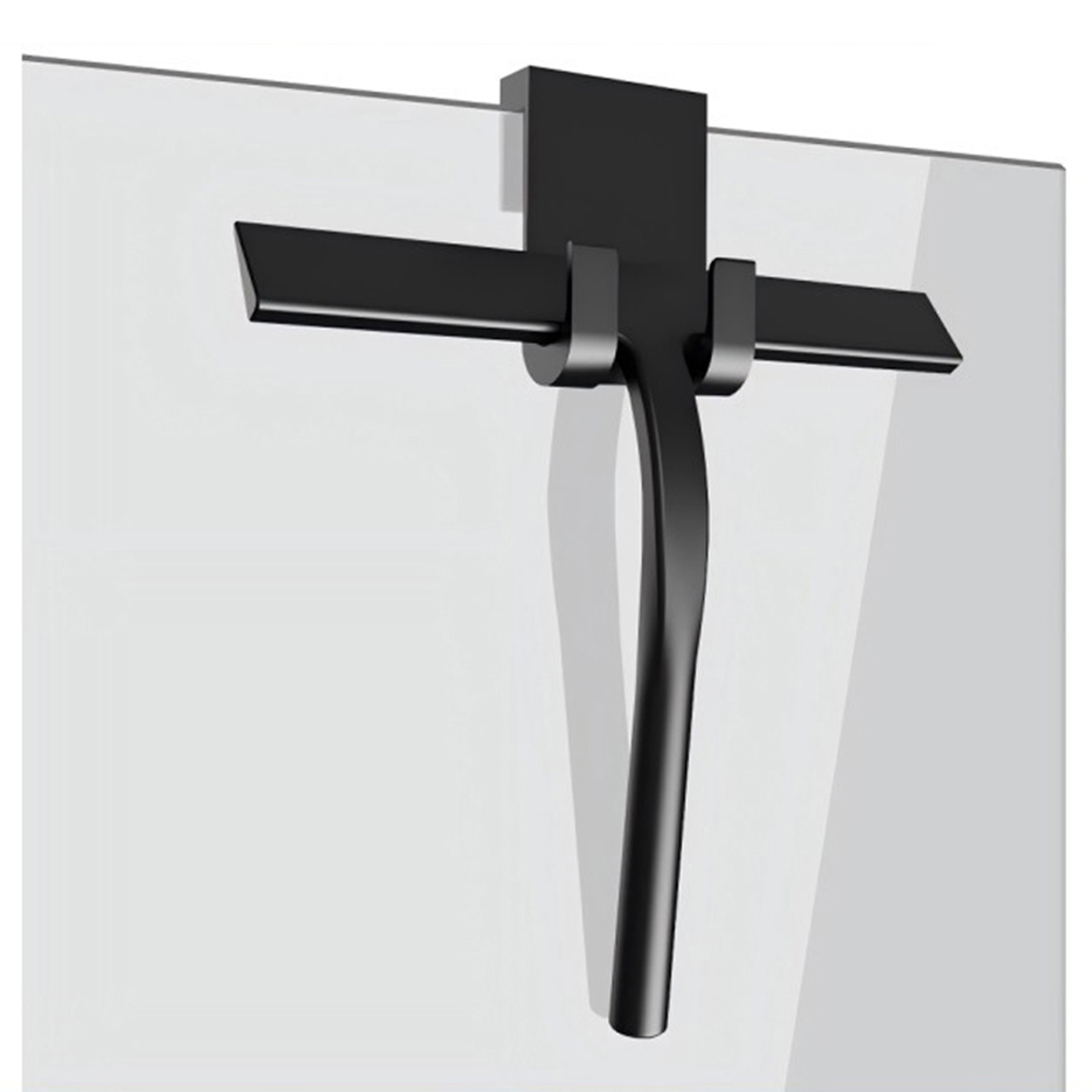 Silicone Shower Squeegee with Holder for Glass Doors, Mirrors & Bathroom Cleaning – view 1