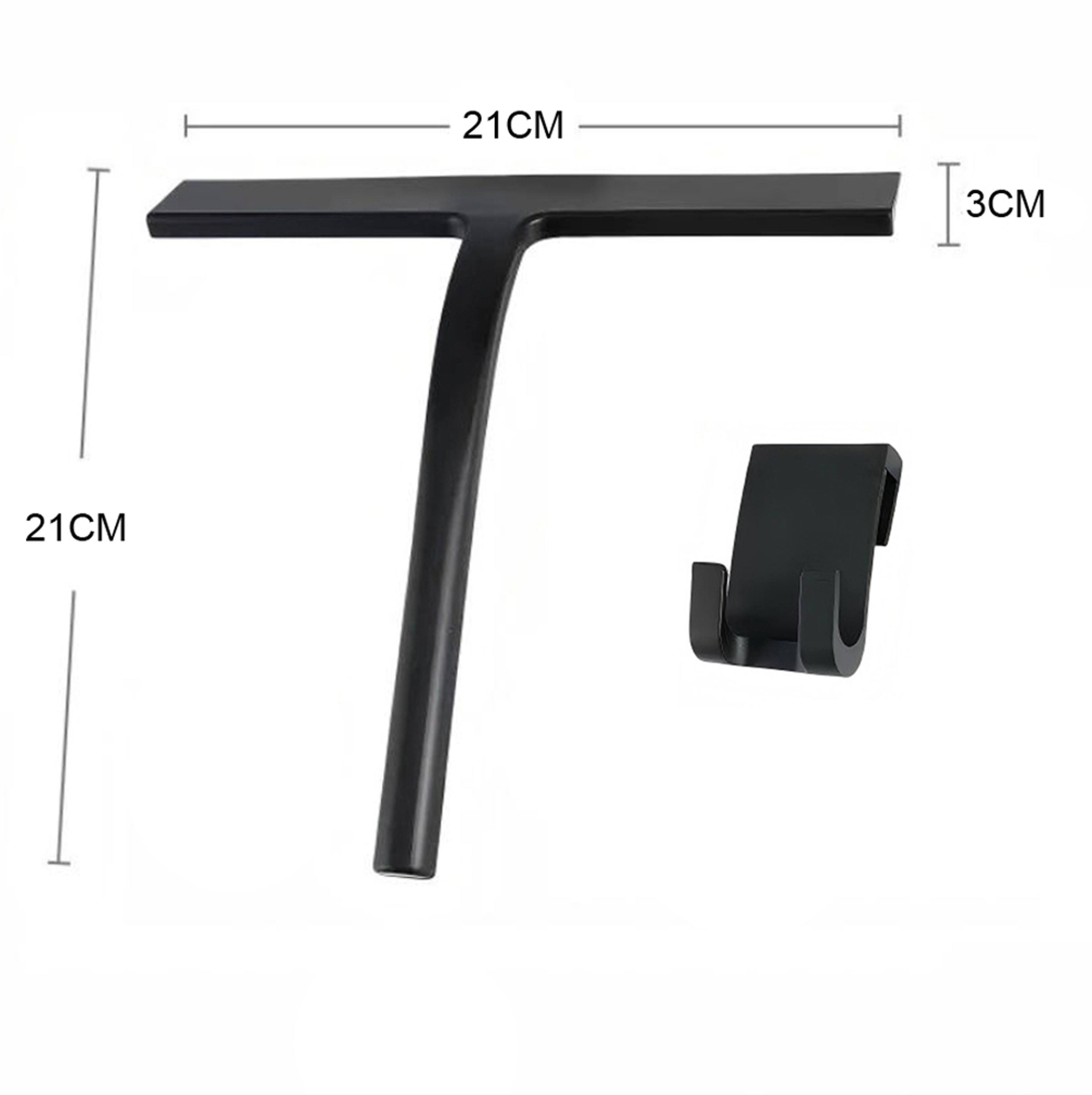 Silicone Shower Squeegee with Holder for Glass Doors, Mirrors & Bathroom Cleaning – view 4