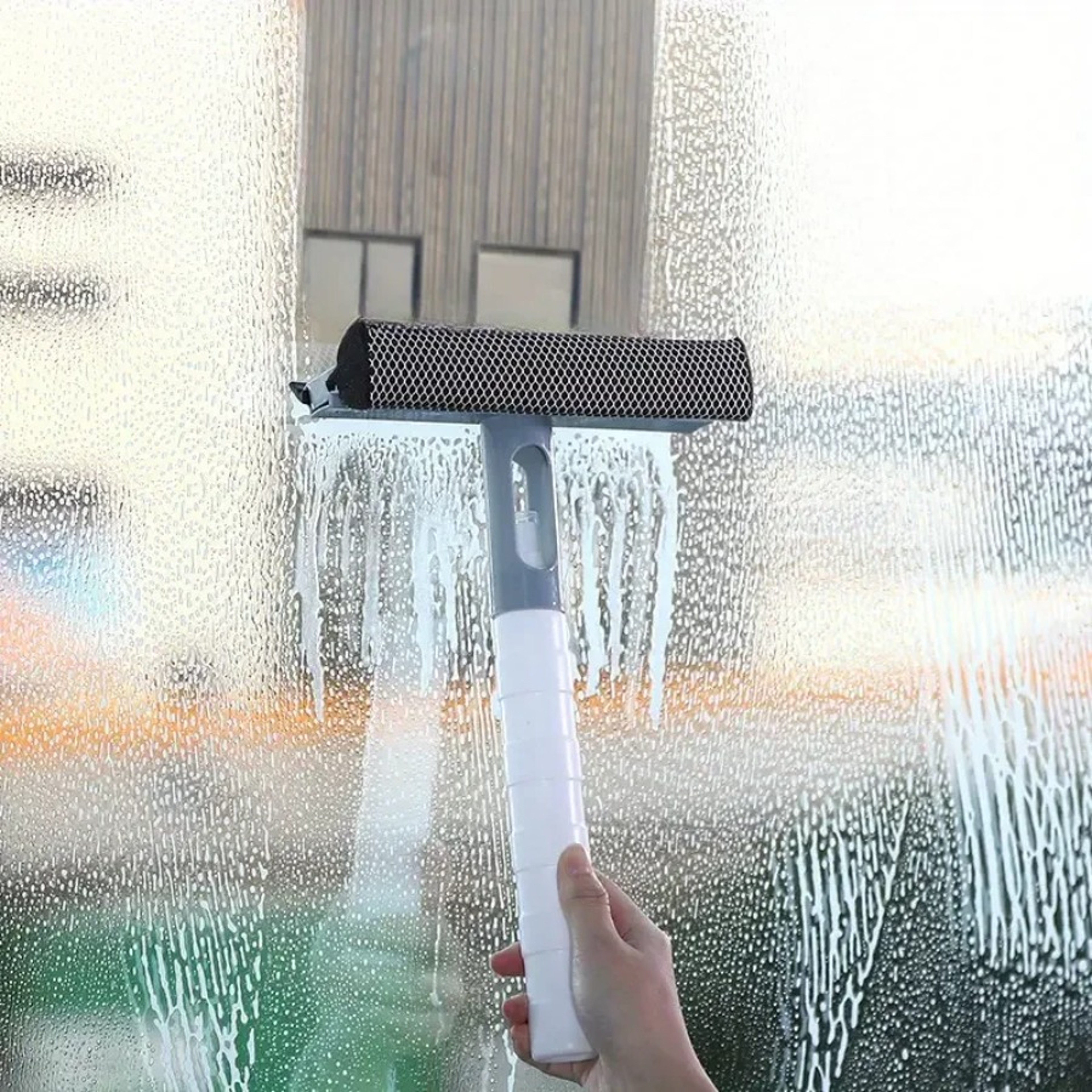 Window Cleaner Spray Glass Wiper With Double Sided Window Squeegee 2