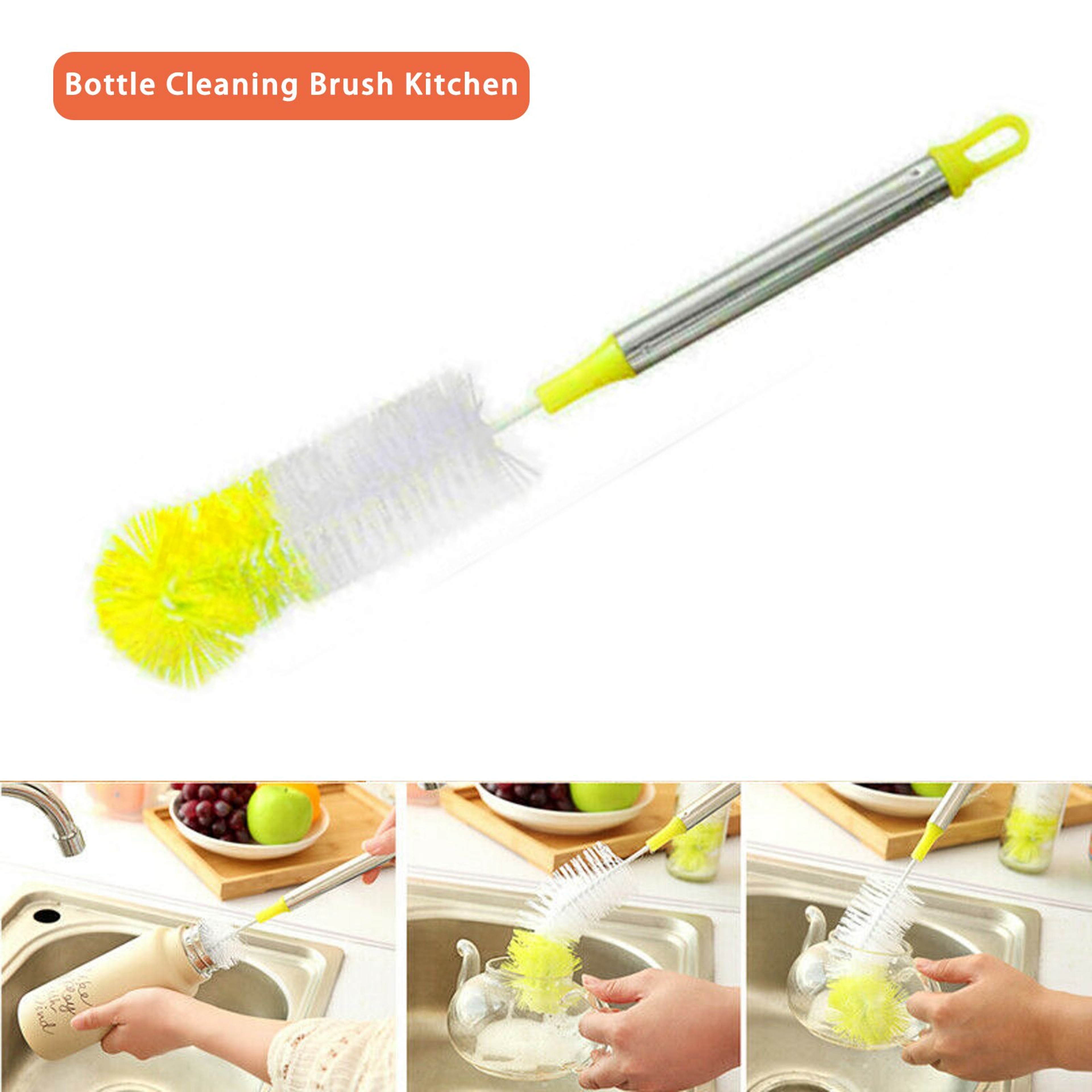 Degree Bottle Cleaning Brush with Stainless Steel Handle for Bottles, Cups & Tumblers – view 5