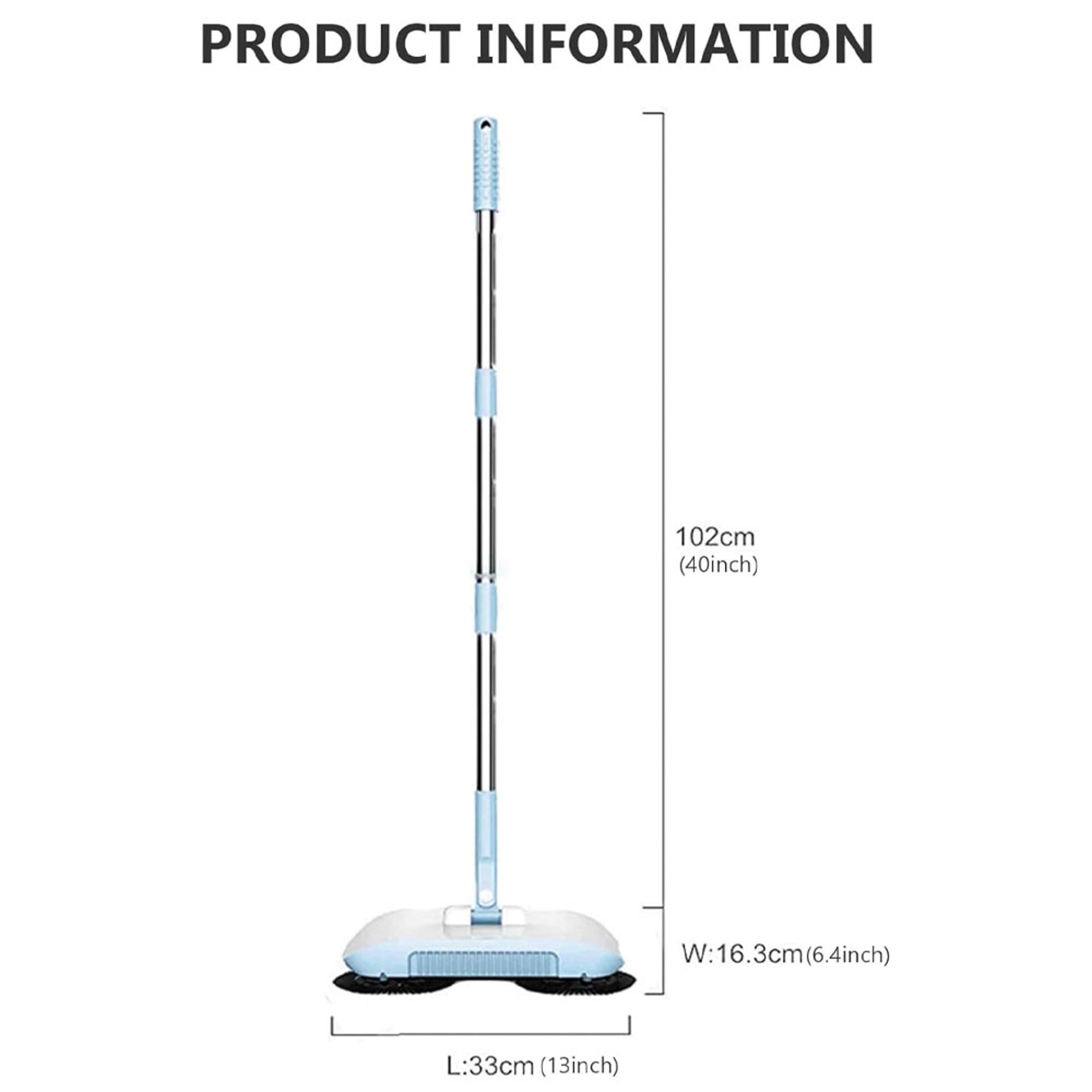 Sweeper Mop Push Broom Cleaner with Reusable Mops for Fast Home Floor Cleaning – view 2