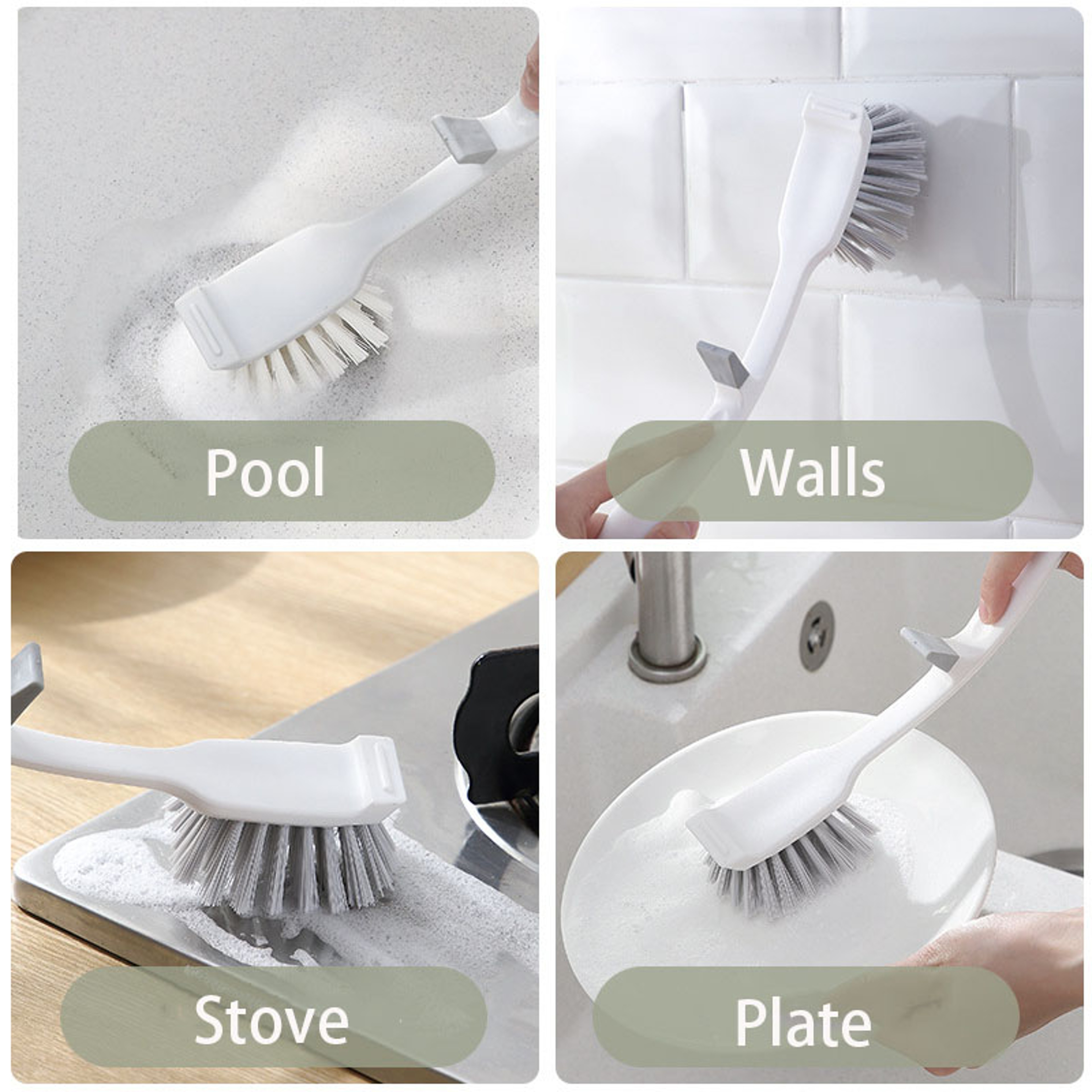 Long Handle Dish Cleaning Brush for Pots & Pans | Non-Scratch Pot Scrub Brush – view 5