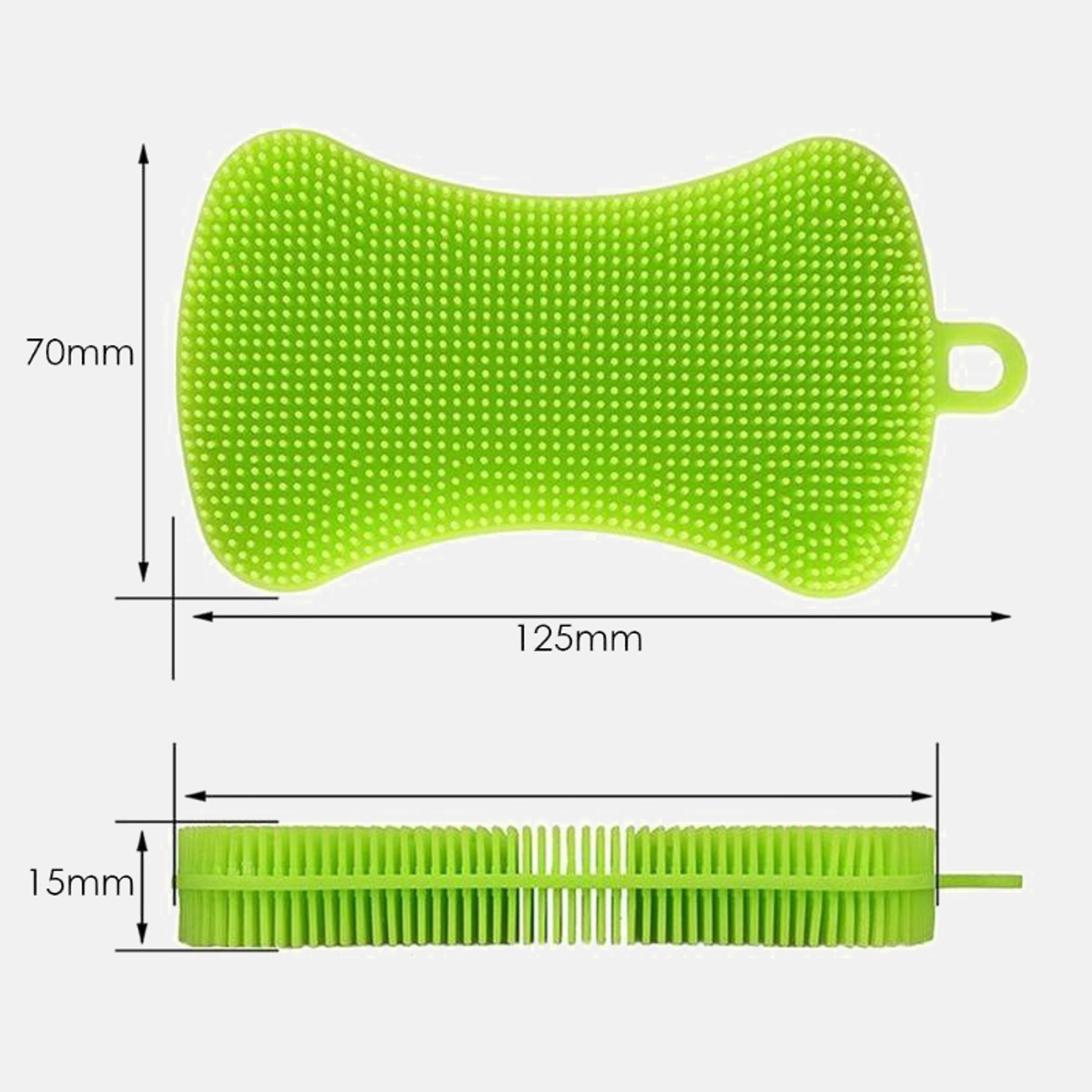 FlexiClean Silicone Dish Scrubber Reusable Kitchen Cleaning Brush For Pots Pans  Dishes 5