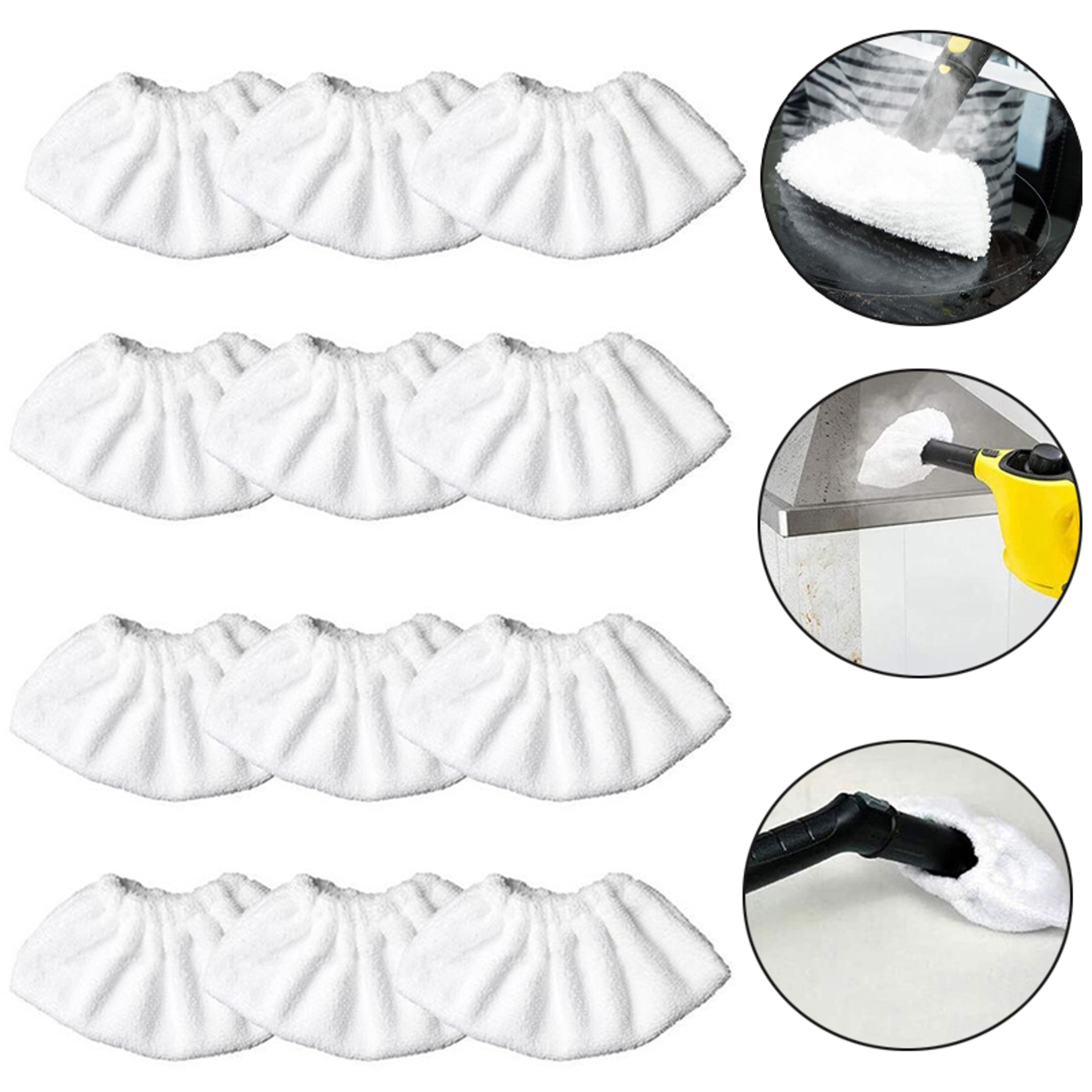 Reusable Microfiber Steam Mop Pads For Karcher EasyFix Steam Cleaner 0