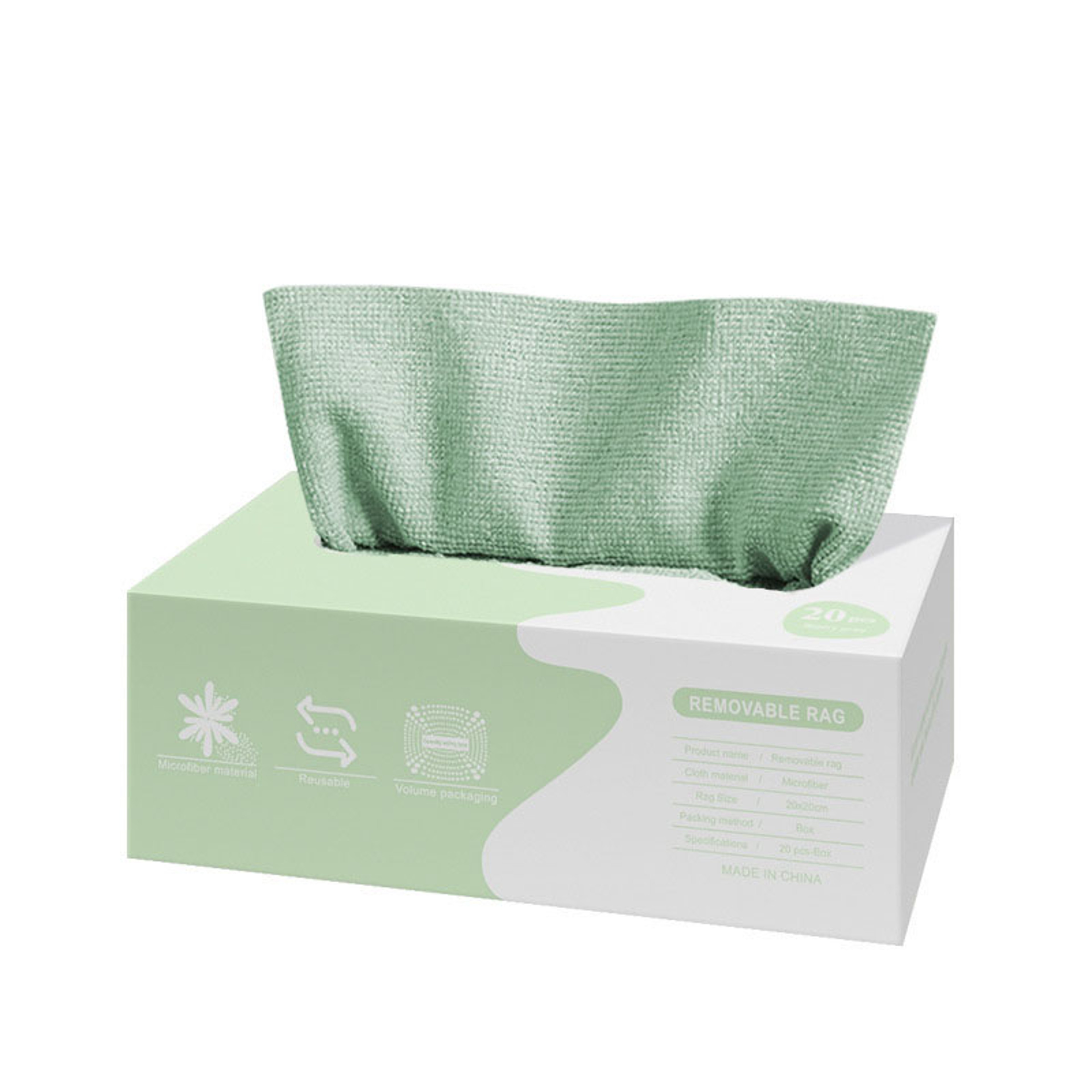 Pull Out Microfiber Cleaning Cloths Box Absorbent Kitchen Cleaning Wipes – view 7