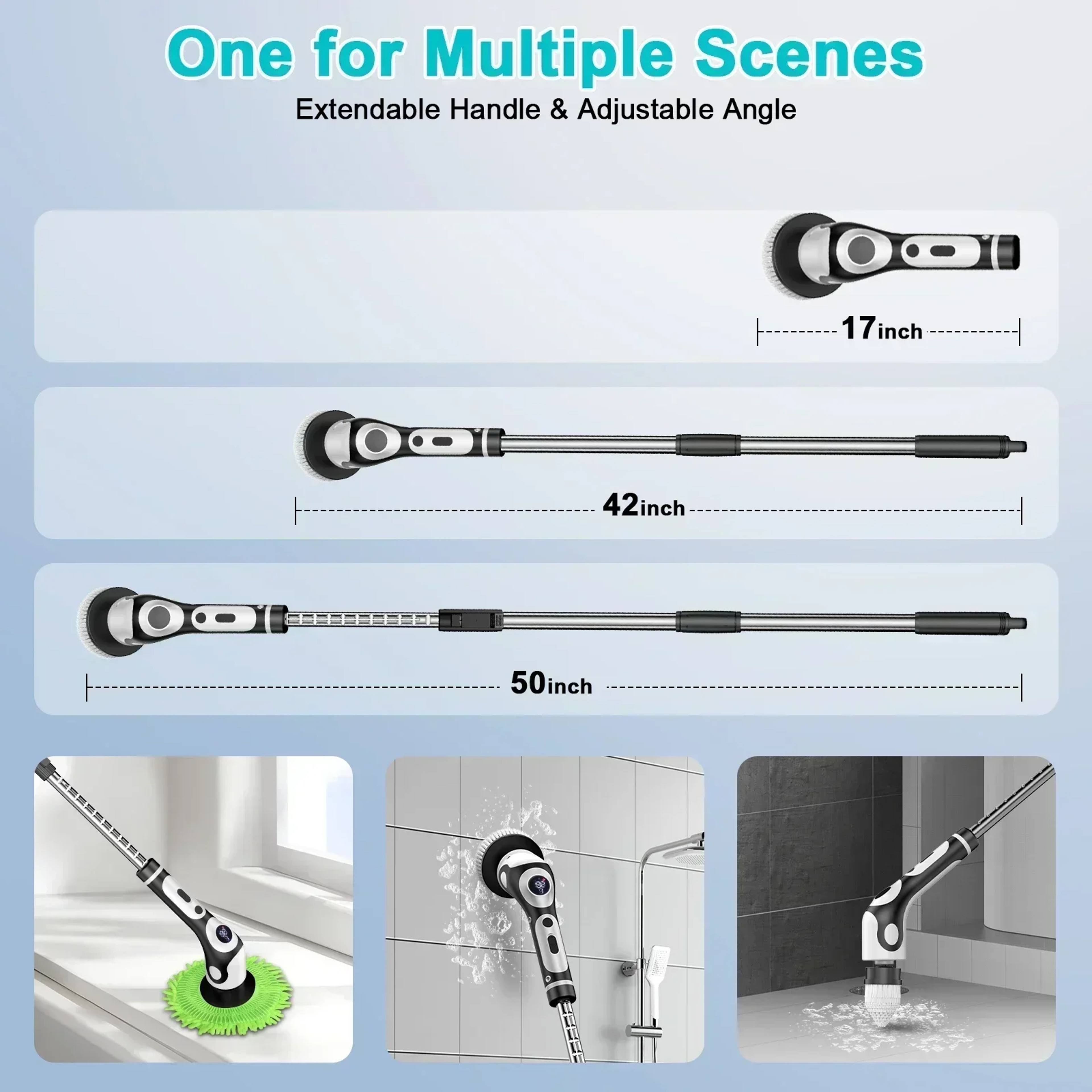 Electric Cleaning Brush Cordless Spin Scrubber for Kitchen & Home Cleaning – view 2