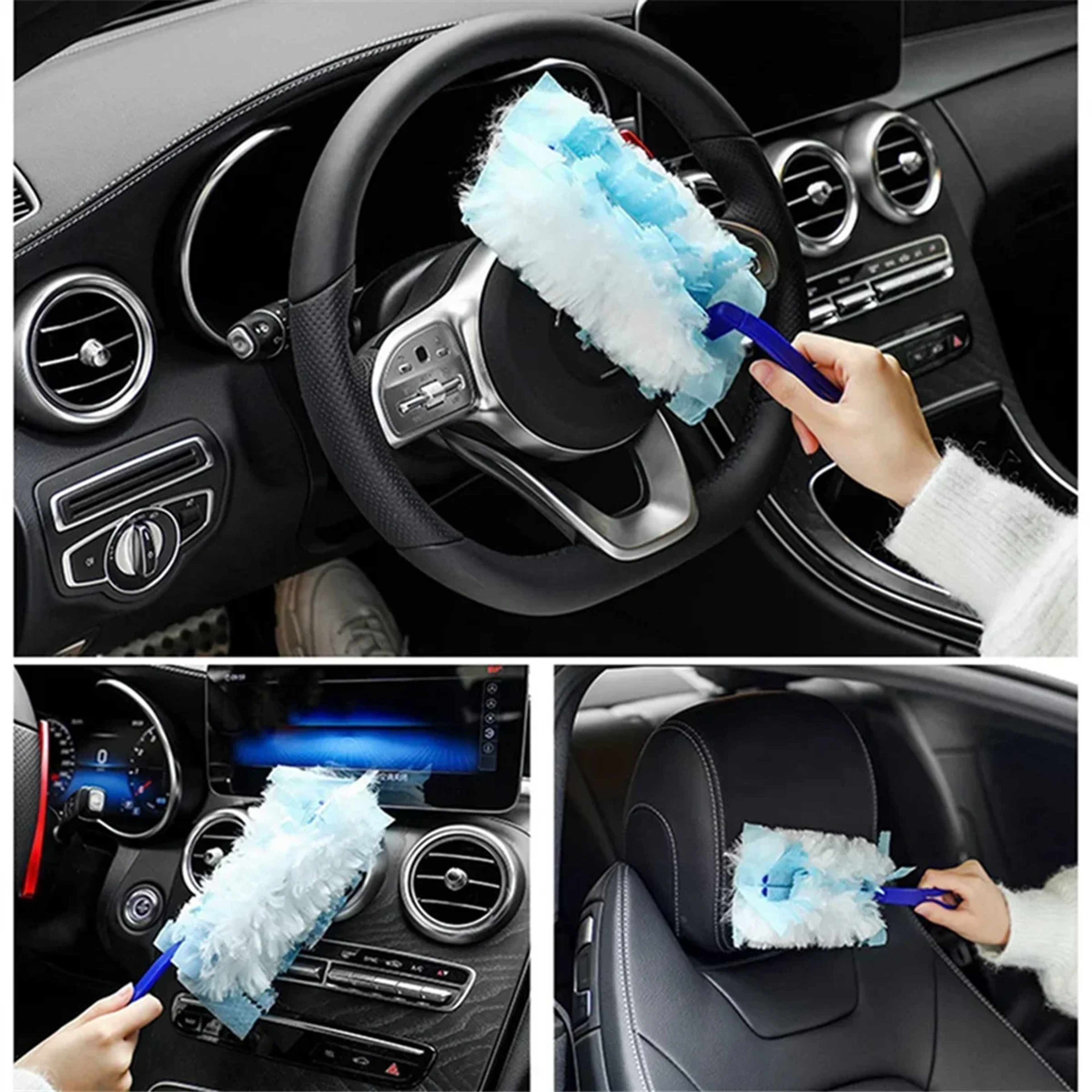 Swiffer Compatible Disposable Duster Refills With Handle For Fast Multi Surface Dust Cleaning 3