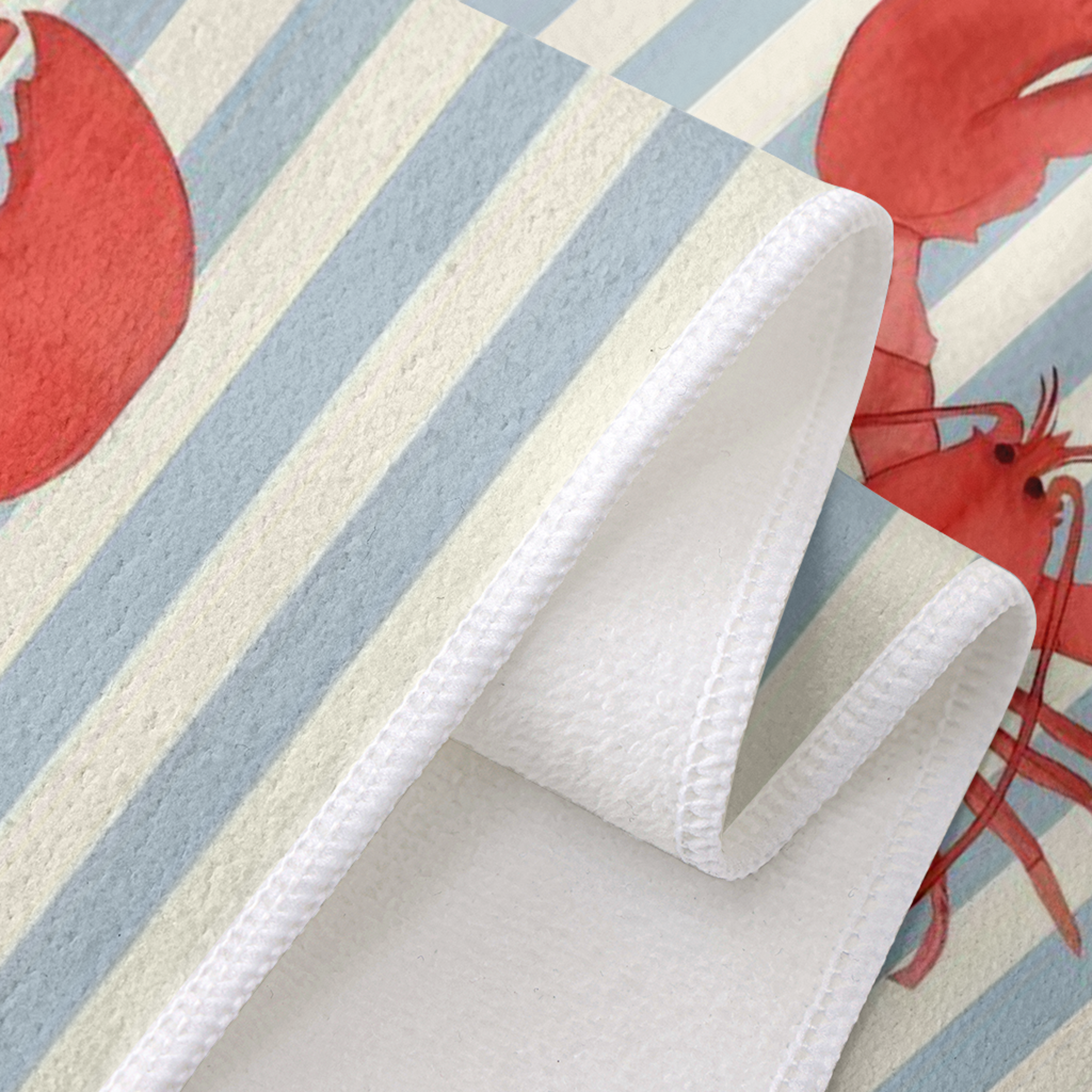 Retro Coastal Kitchen Towels Set of with Lobster & Sardine Print Soft Tea Towels for Kitchen Decor – view 5