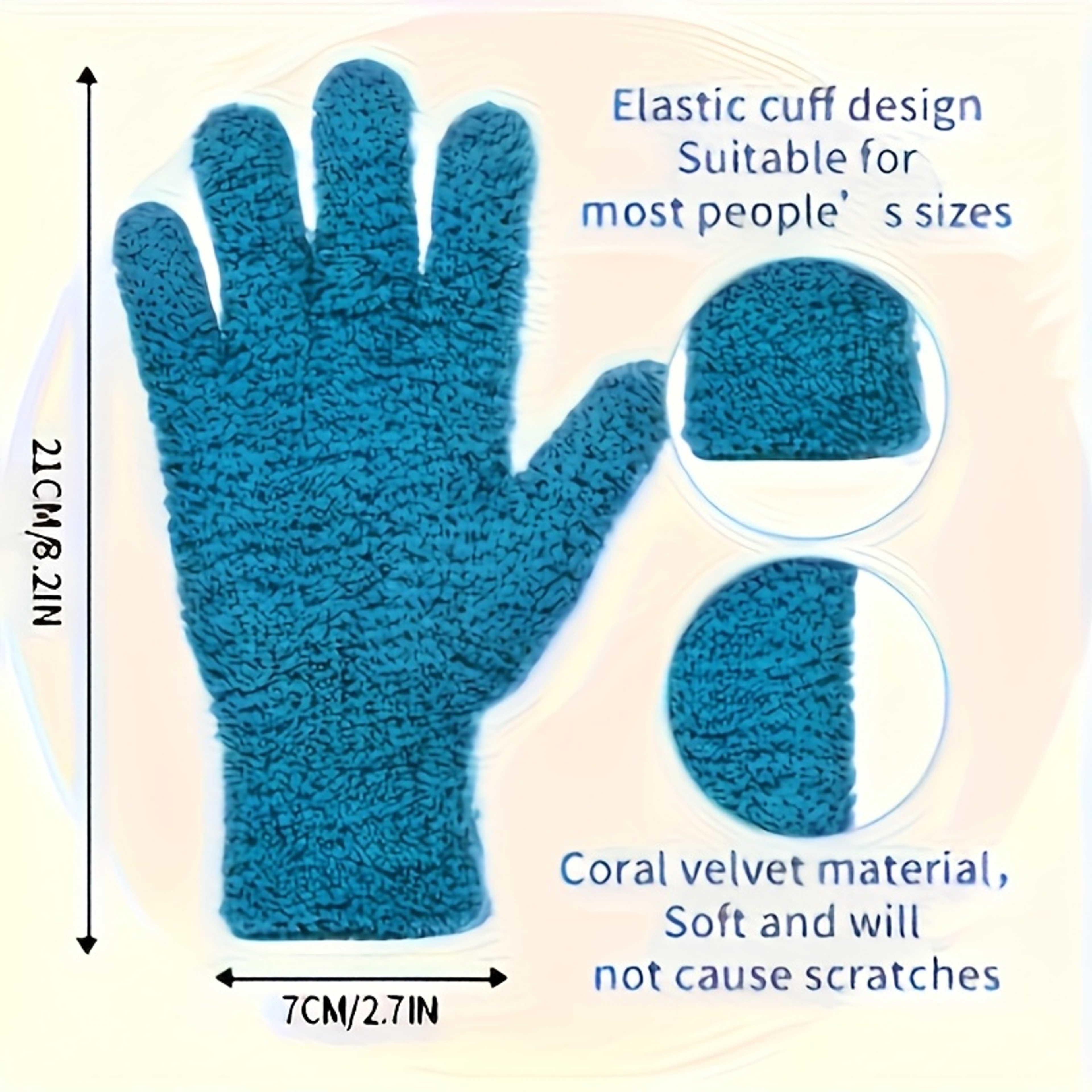 SuperSoft Microfiber Dusting Gloves Reusable Coral Fleece Dusting Cleaning Gloves for Home & Car – view 4
