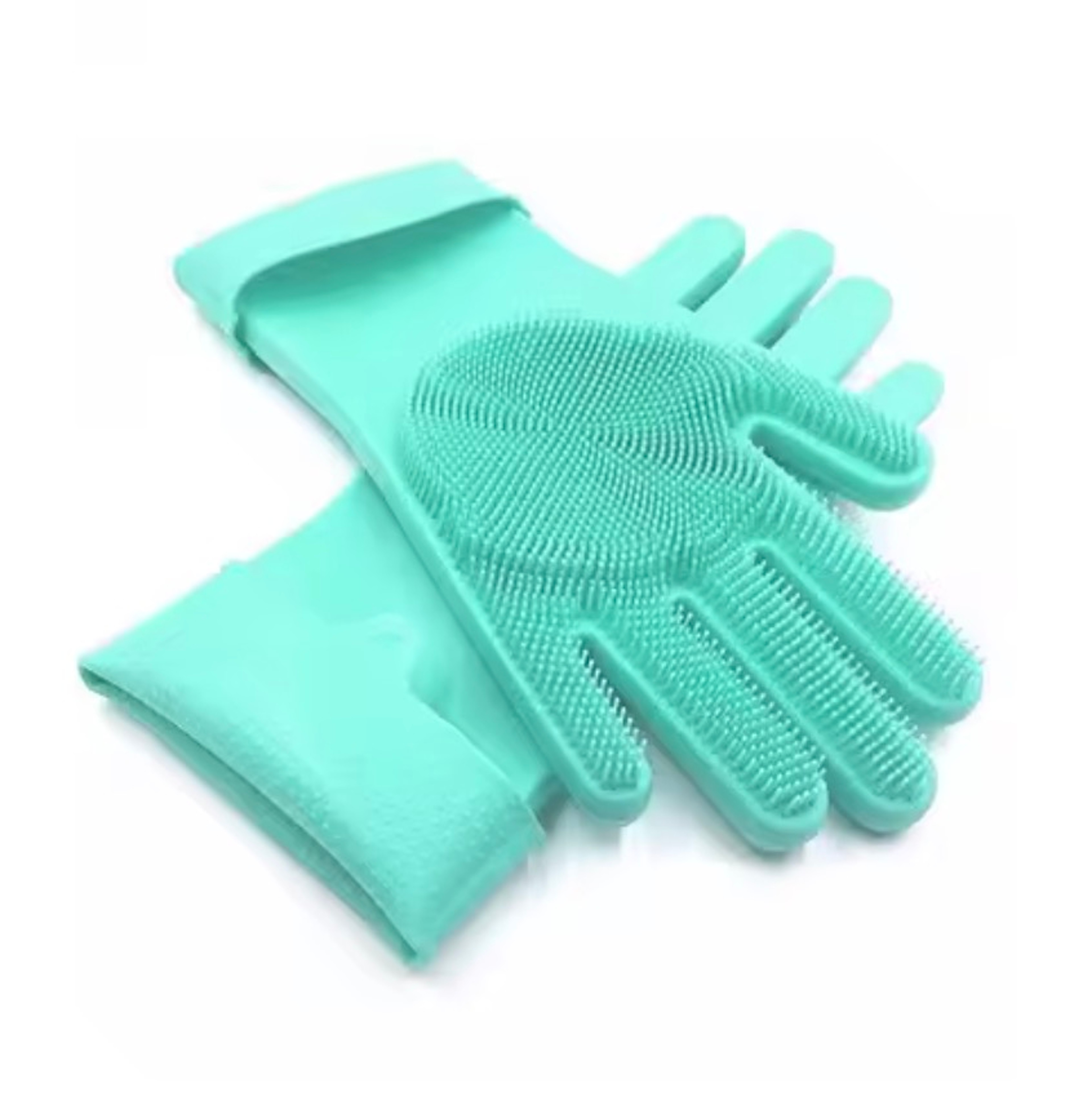Magic Silicone Dishwashing Gloves with Built In Scrubber for Fast Kitchen Cleaning – view 7