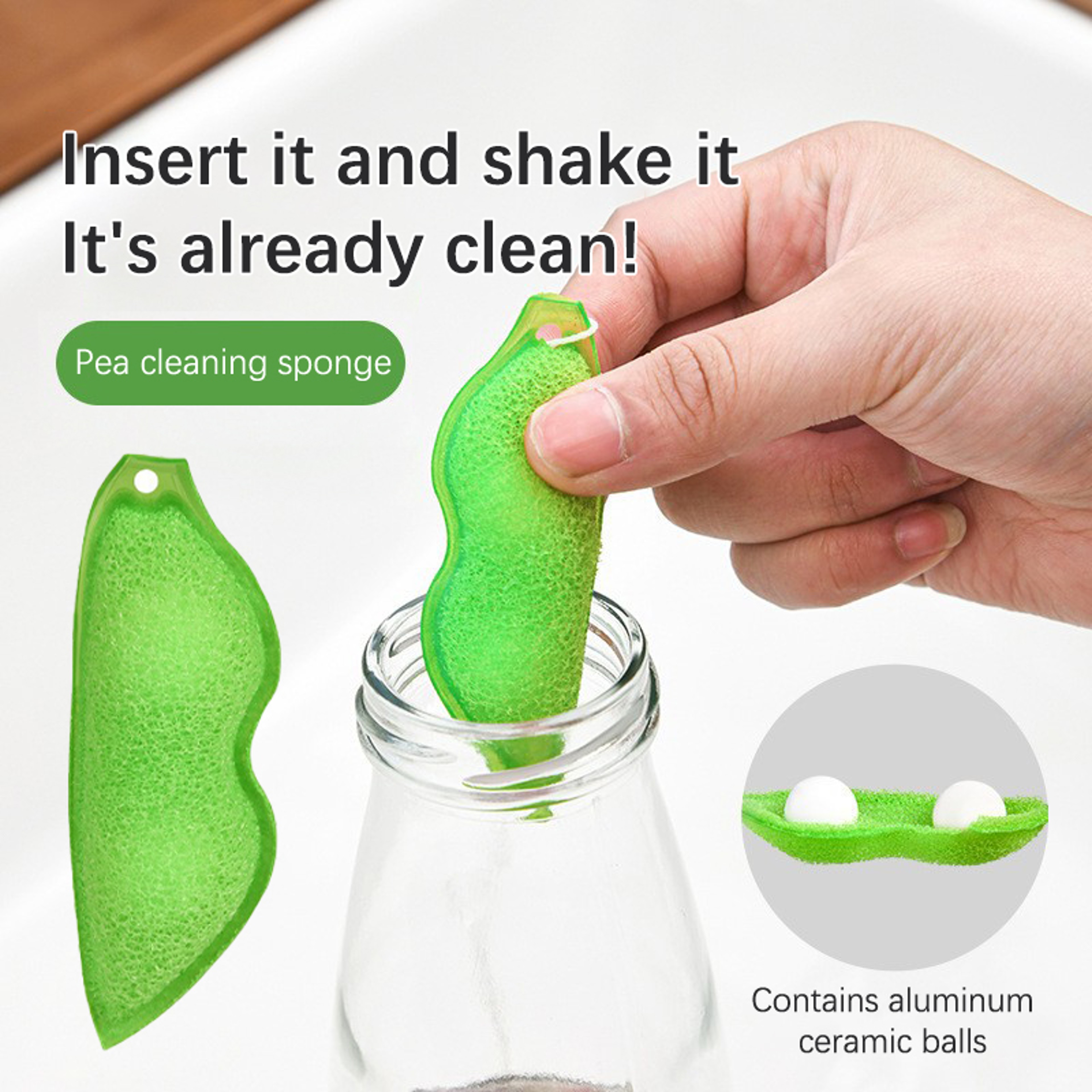 Magic Bean Bottle Cleaning Sponge Reusable Water Bottle Cleaner For Deep Bottle Cleaning 1