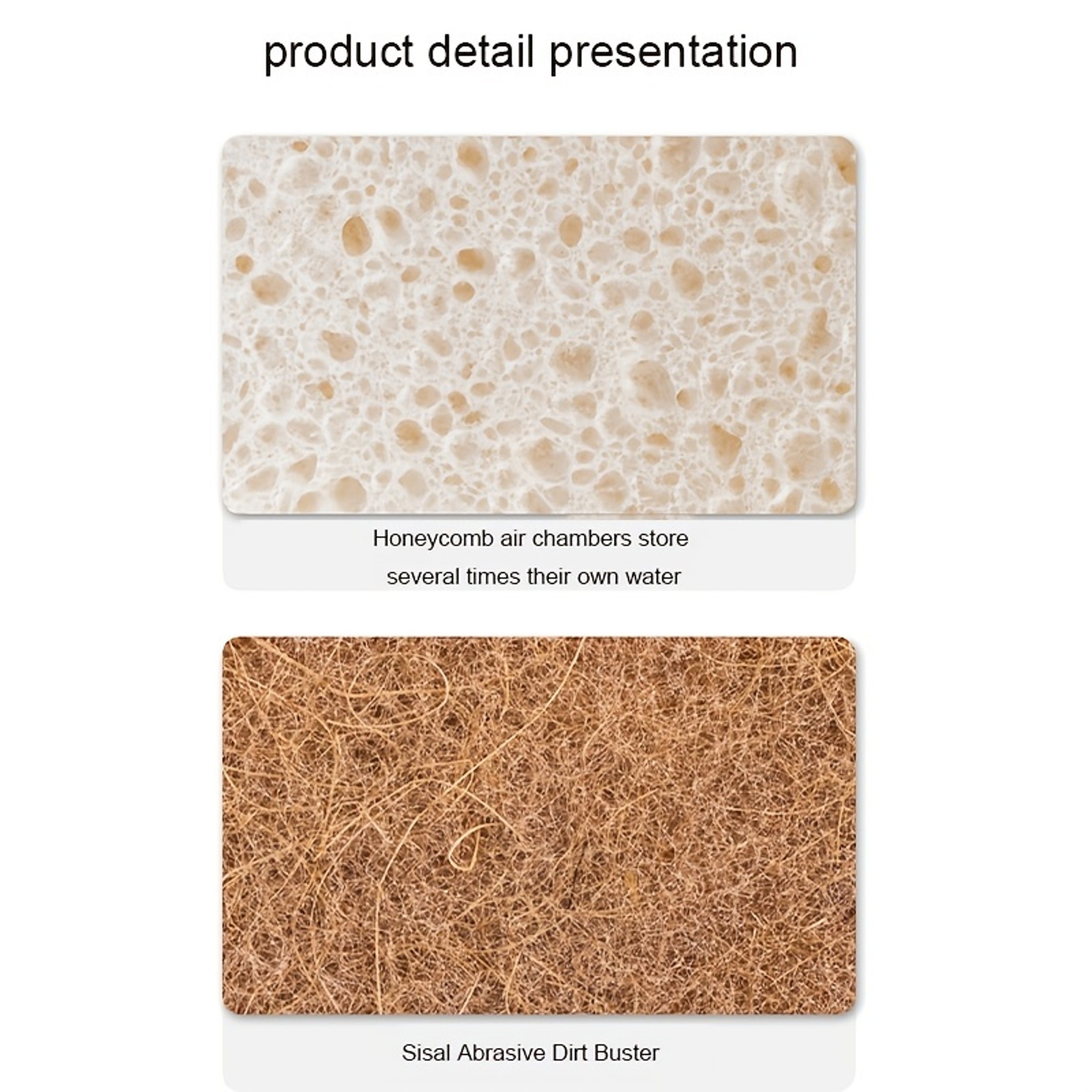 Natural Wood Pulp Dish Sponge Non Scratch Reusable Kitchen Cleaning Sponge Set 3