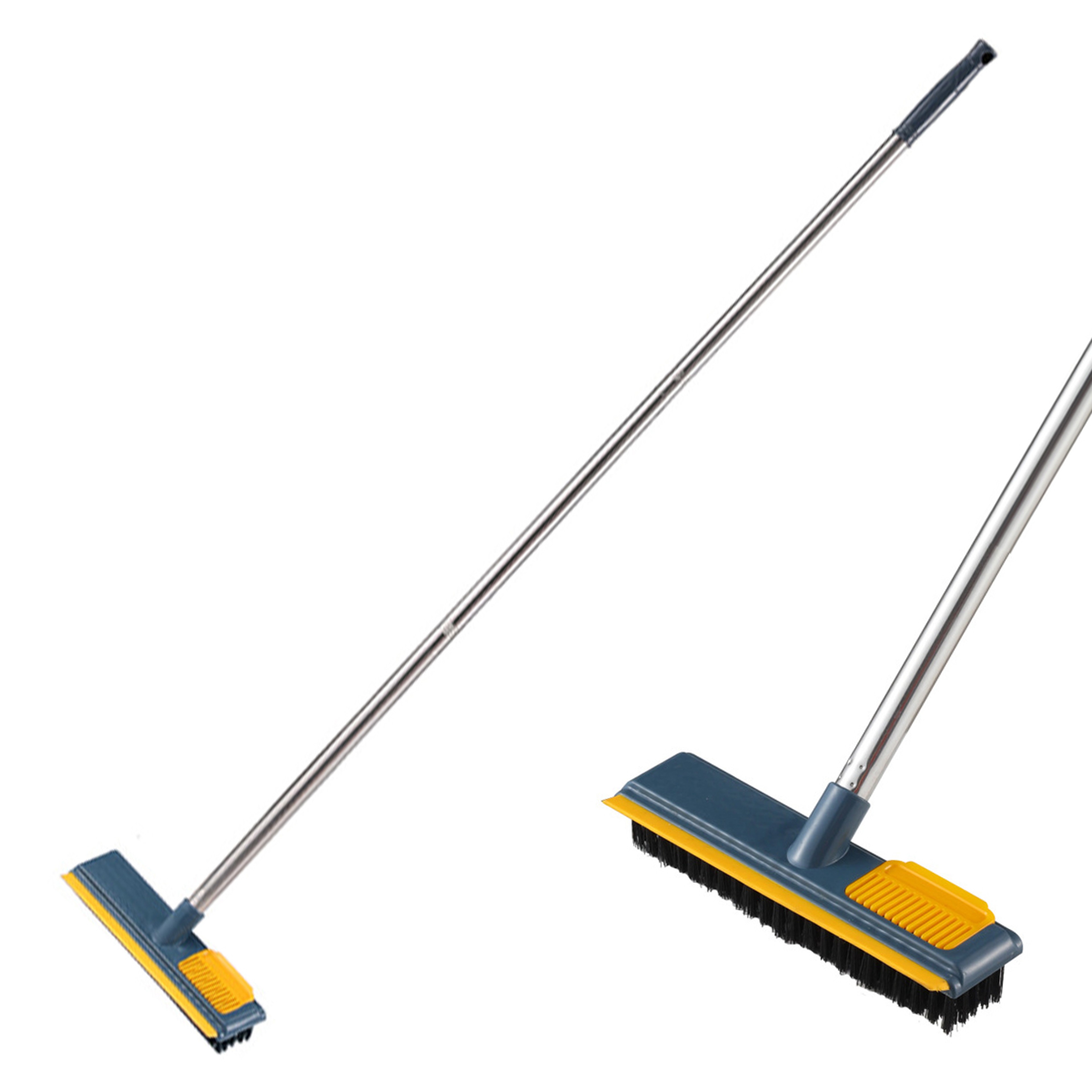 Floor Scrub Brush with Long Handle Squeegee for Bathroom, Tile, Shower & Window Cleaning – view 7