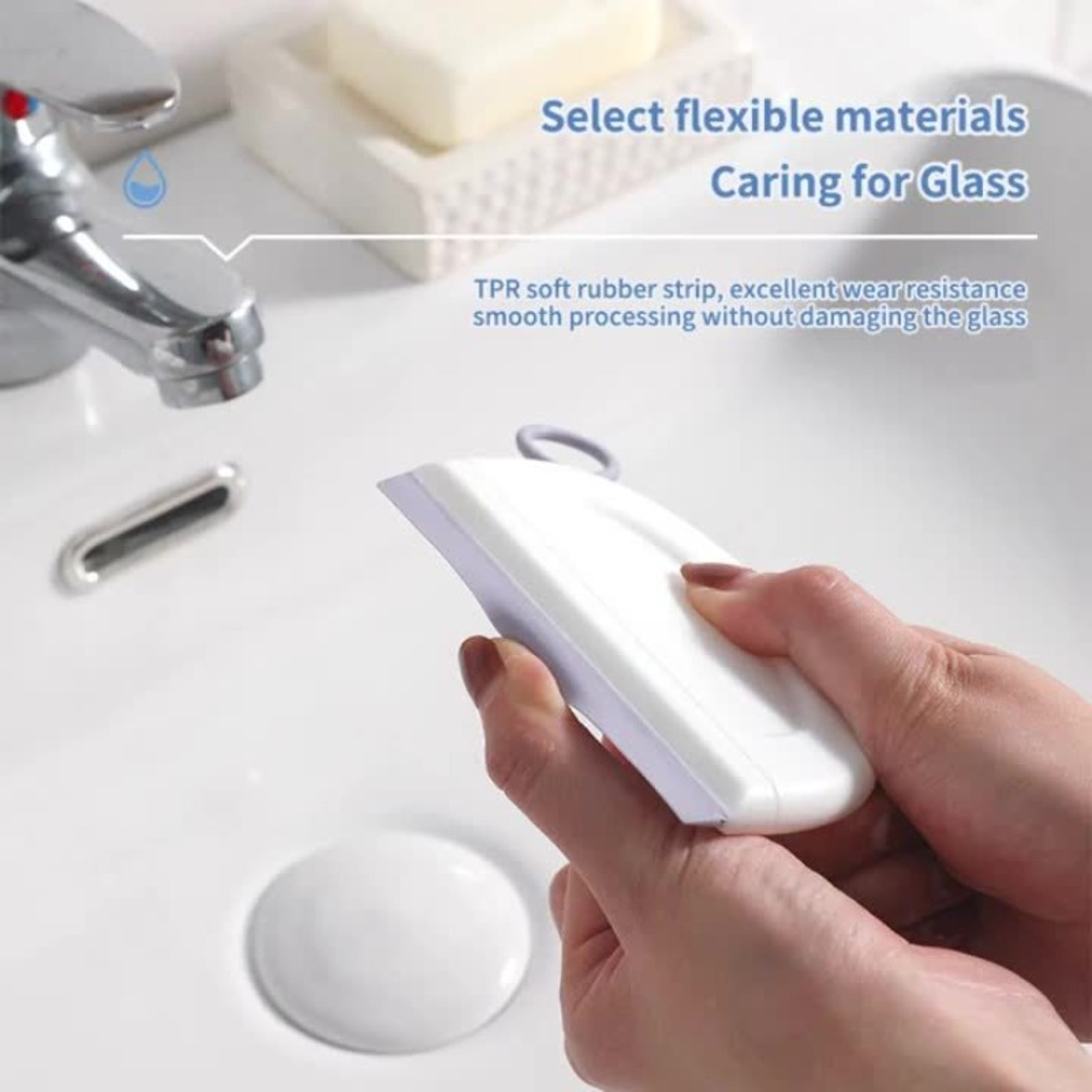 Mini Multi Surface Shower Squeegee Glass Cleaner for Bathroom Tiles, Mirrors & Countertops – view 5