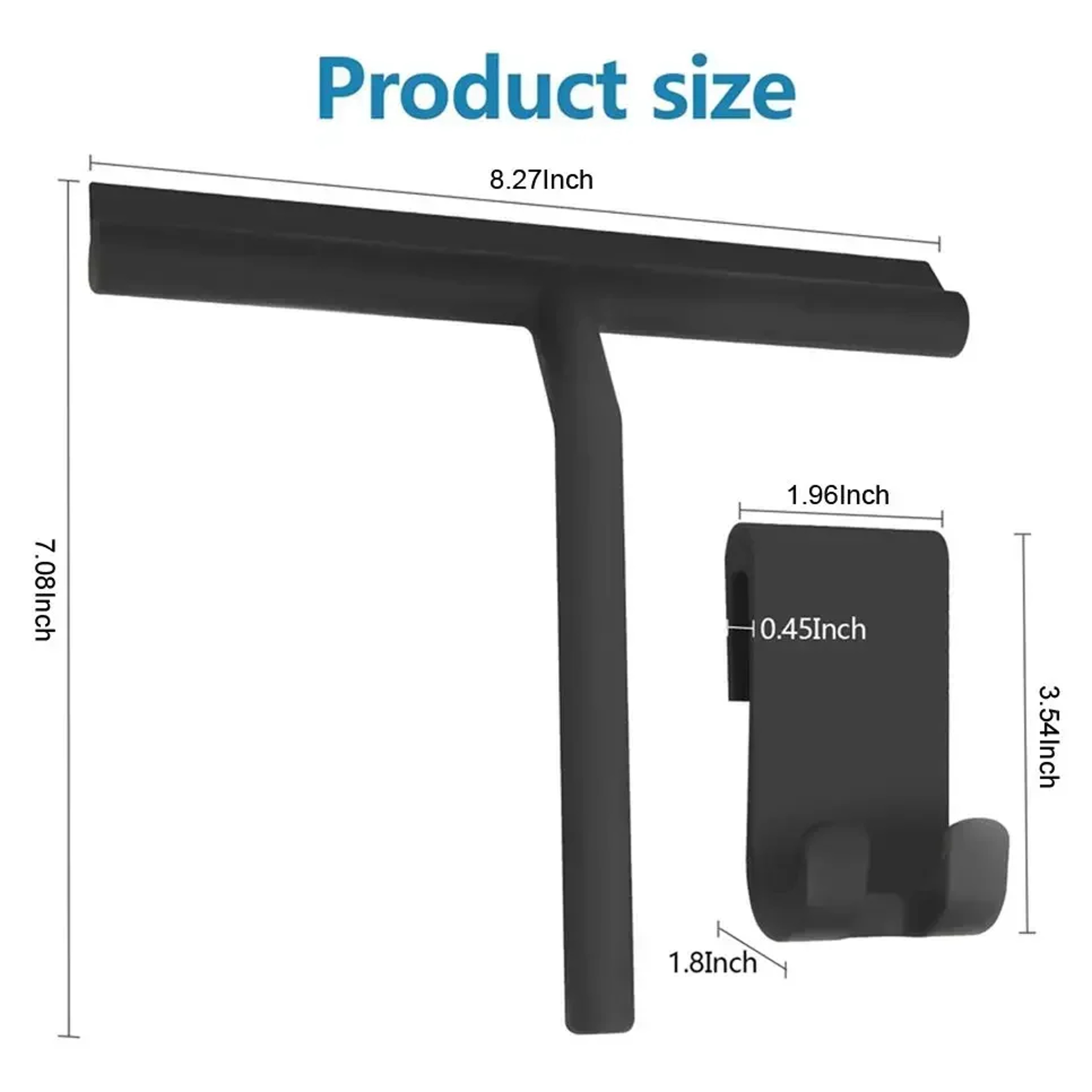 Premium Shower Squeegee with Wall Hanger for Glass, Mirrors & Windows – view 5