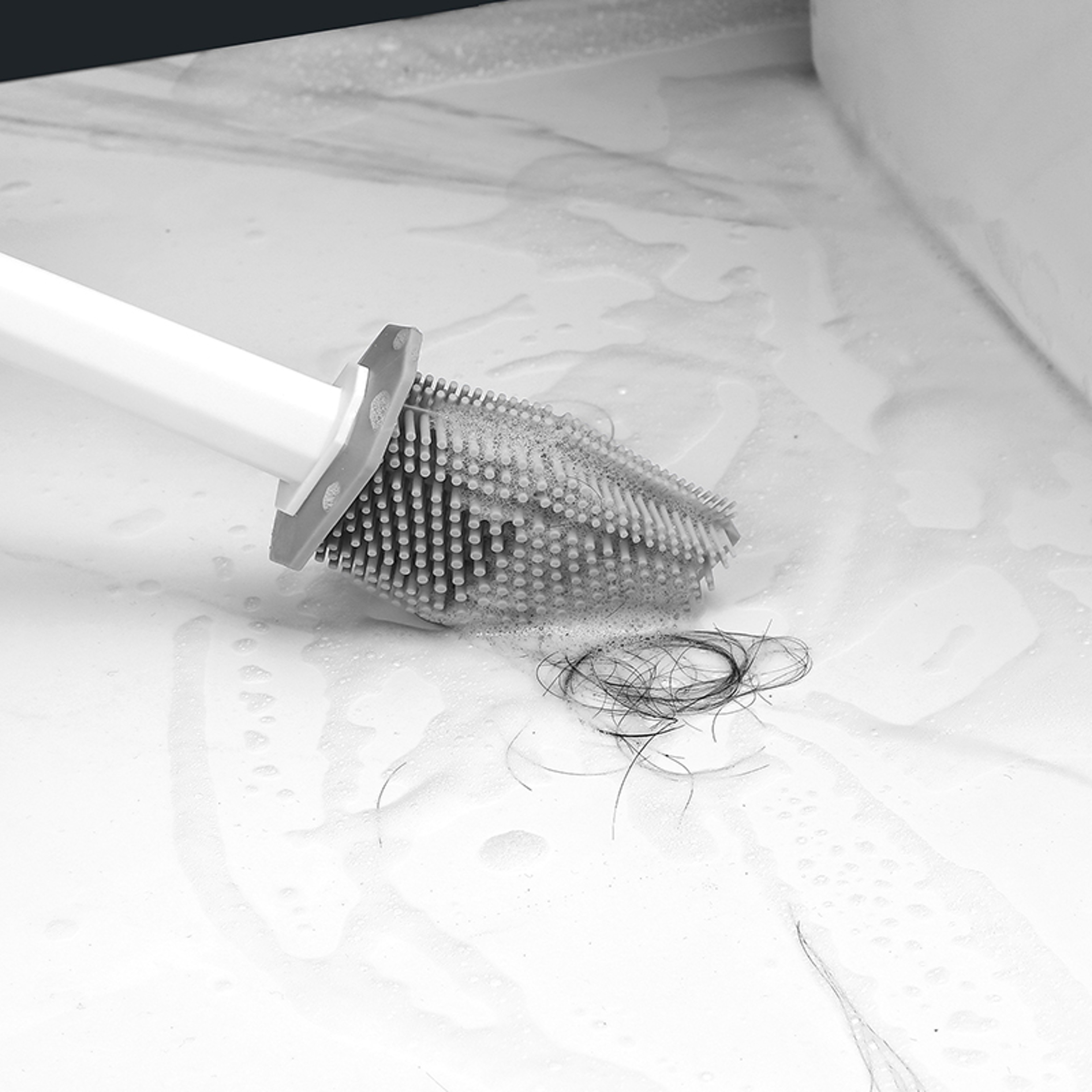 Diamond Wall Mounted Silicone Toilet Brush & Holder for Deep Bathroom Cleaning – view 4