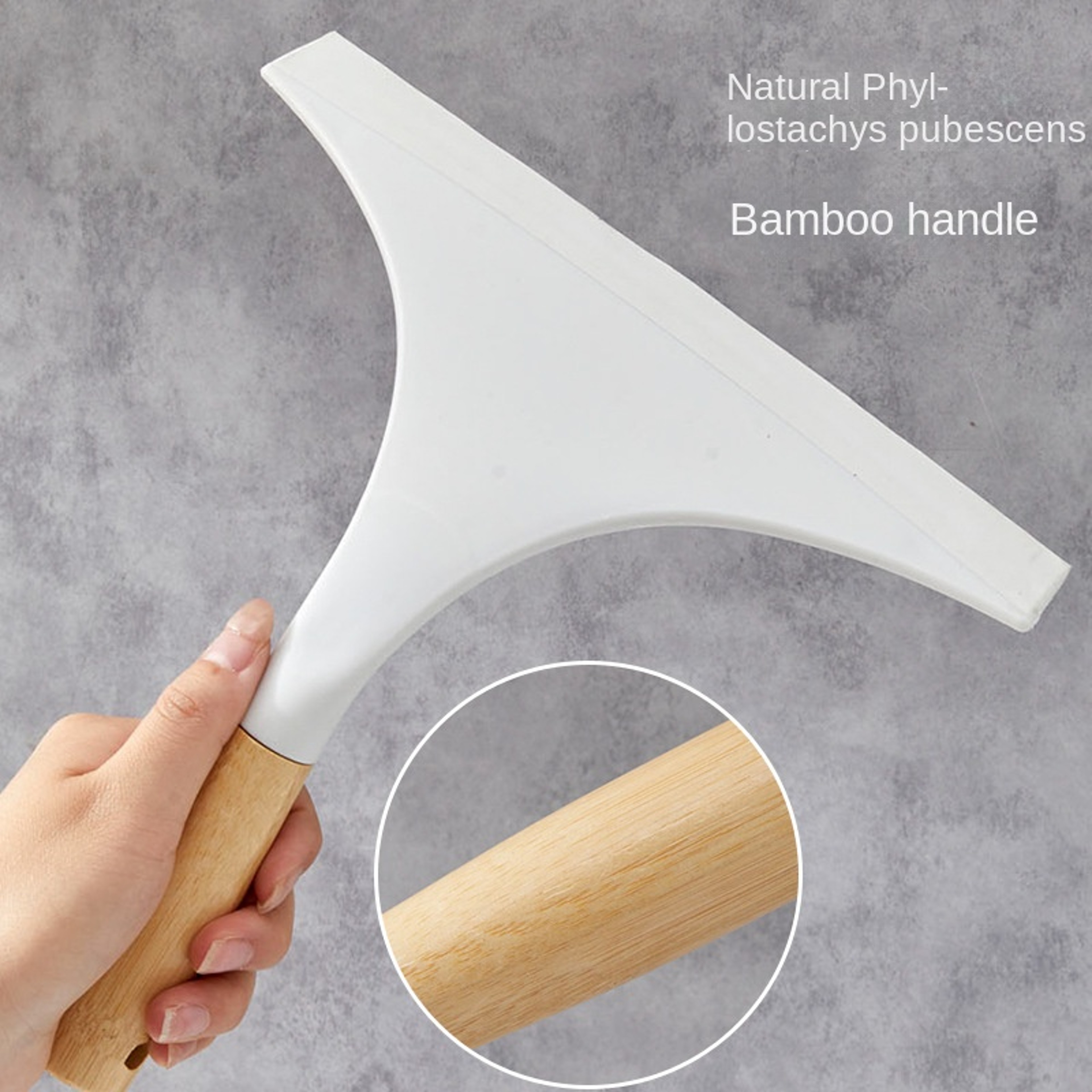 Eco Bamboo Window Squeegee Glass Cleaner for Streak-Free Windows & Mirrors – view 2