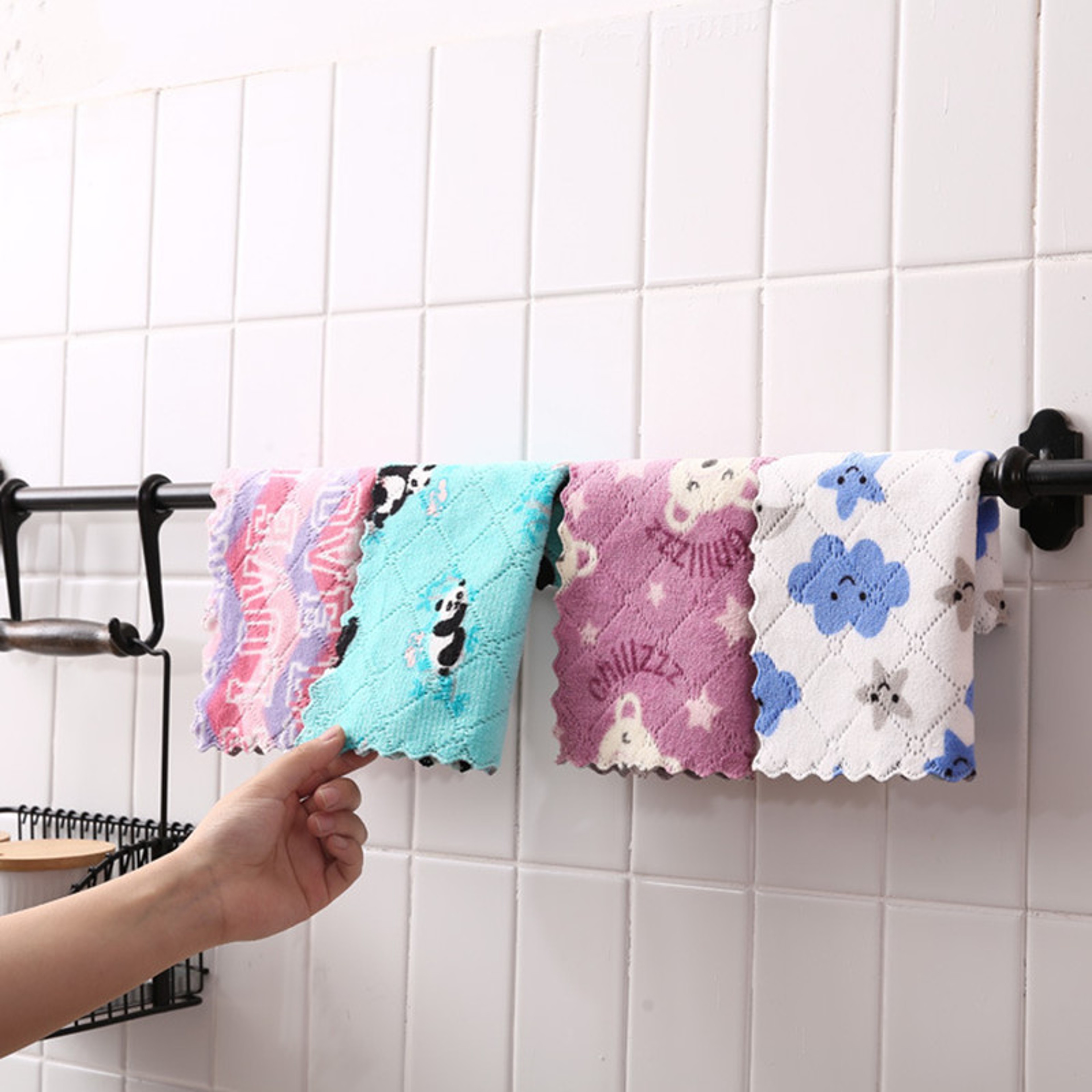 Ultra Absorbent Microfiber Cleaning Cloth Kitchen Towel Set for Streak Free Everyday Cleaning – view 6