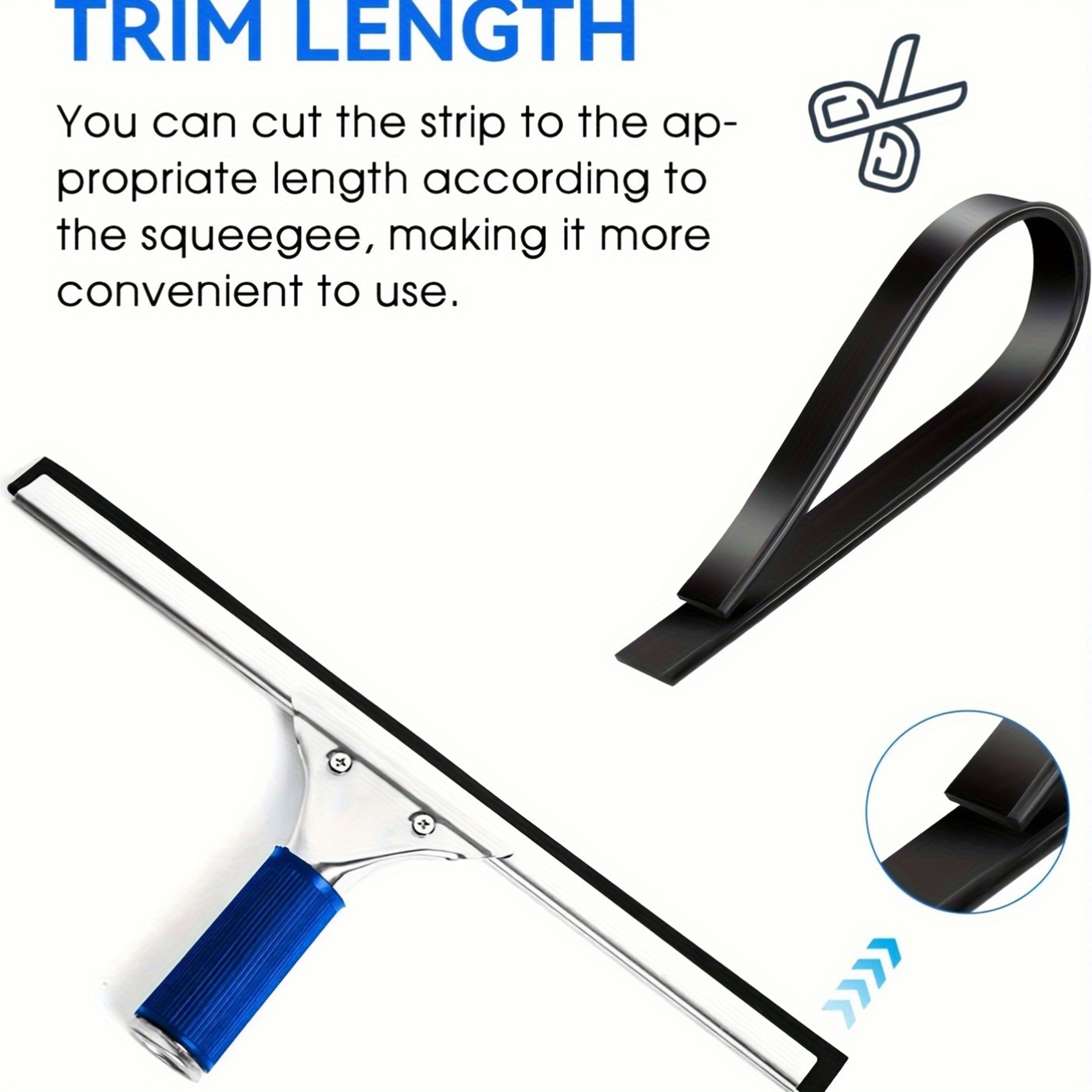 Premium Squeegee Replacement Blade Inch Cut To Fit Window Squeegee Refill For Streak Free Glass Cle 2