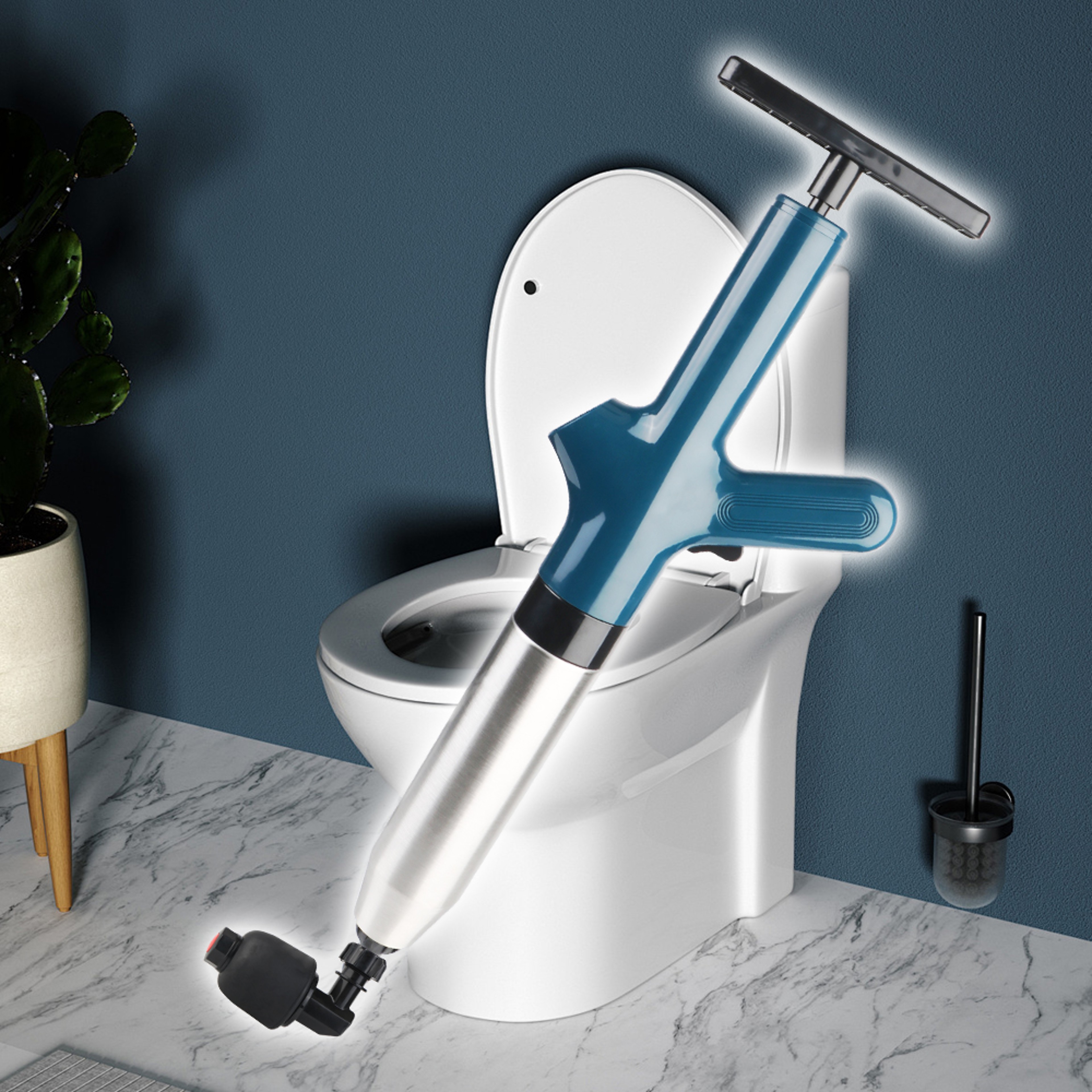 PowerForce Drain Clog Remover High Pressure Toilet Plunger For Sinks Showers  Bathtubs 0
