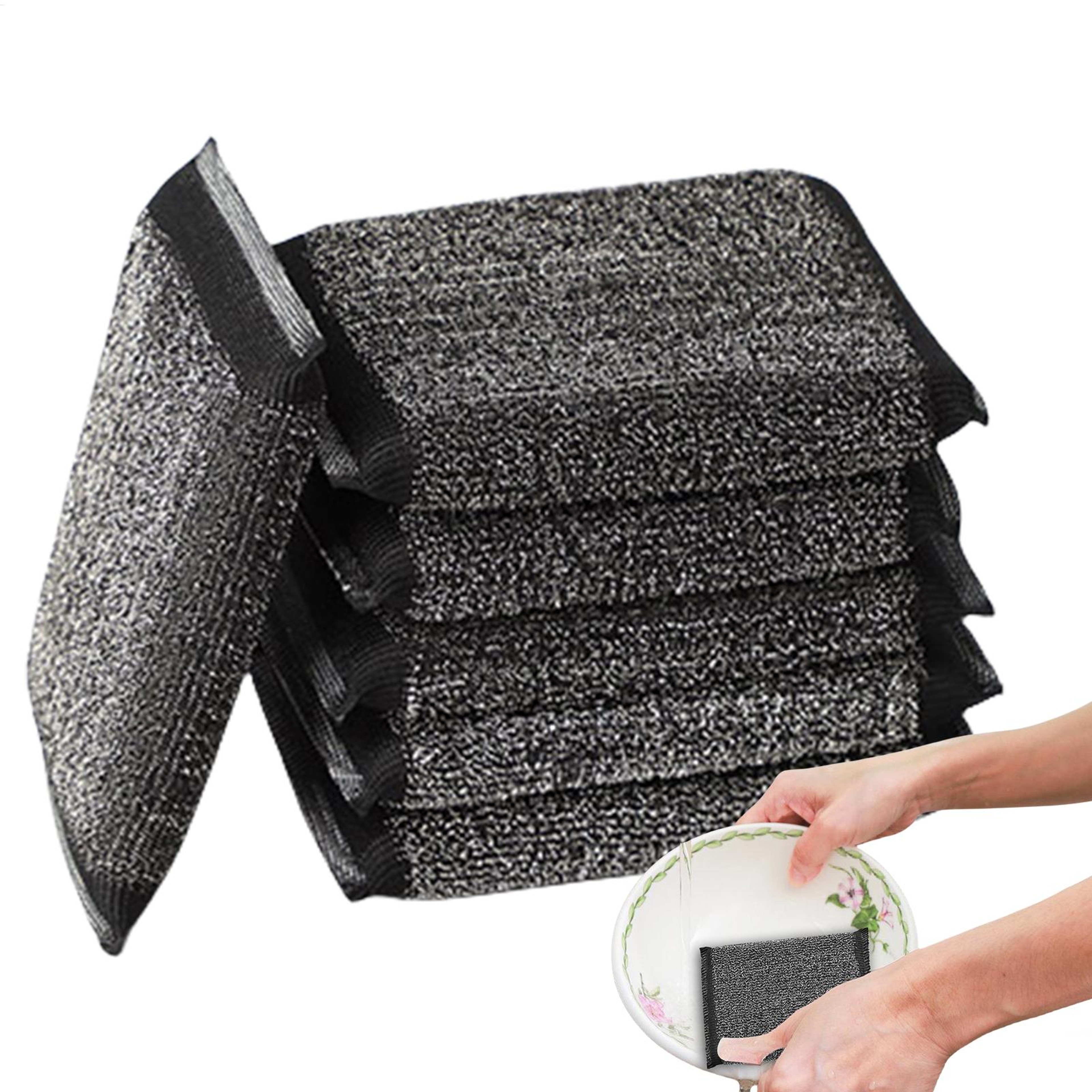 Reusable Non Scratch Dish Sponge Set  Pack Kitchen Cleaning Scrub Pads 0