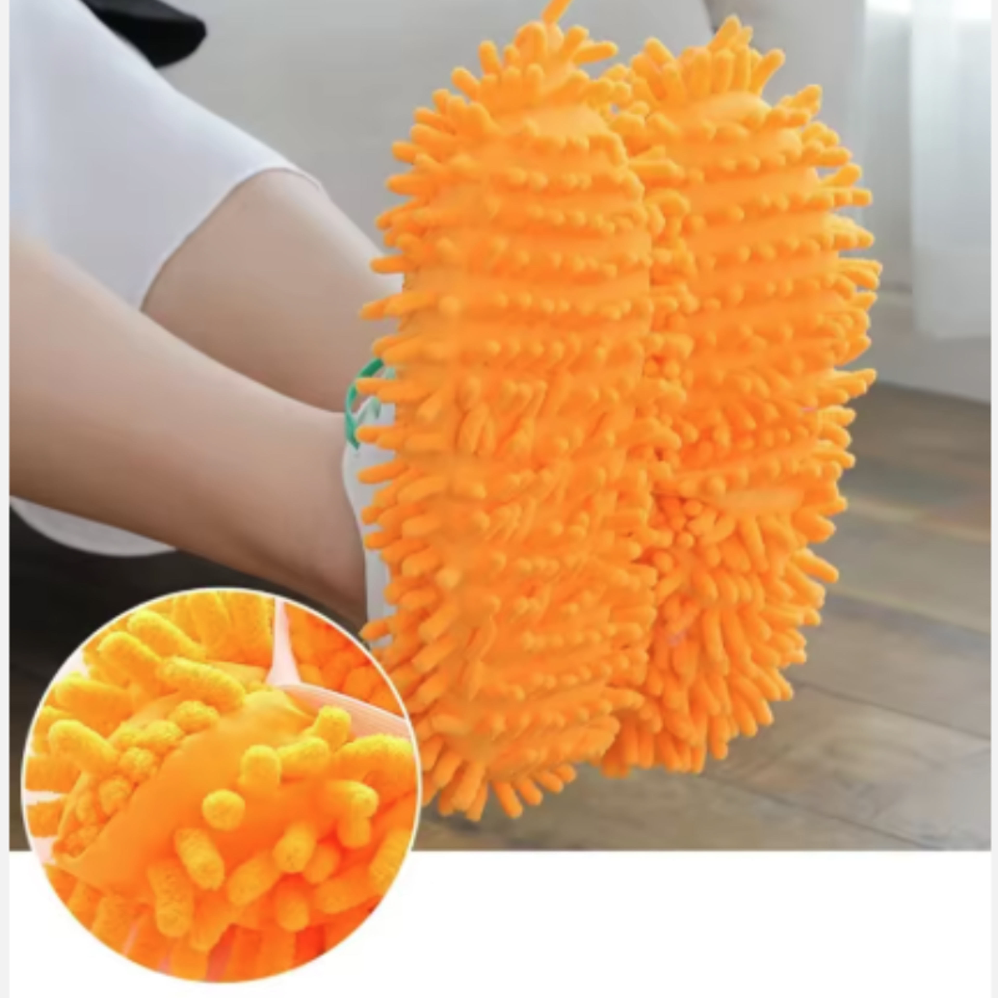 Hands Free Microfiber Cleaning Slippers Reusable Mop Slippers for Effortless Floor Cleaning – view 2