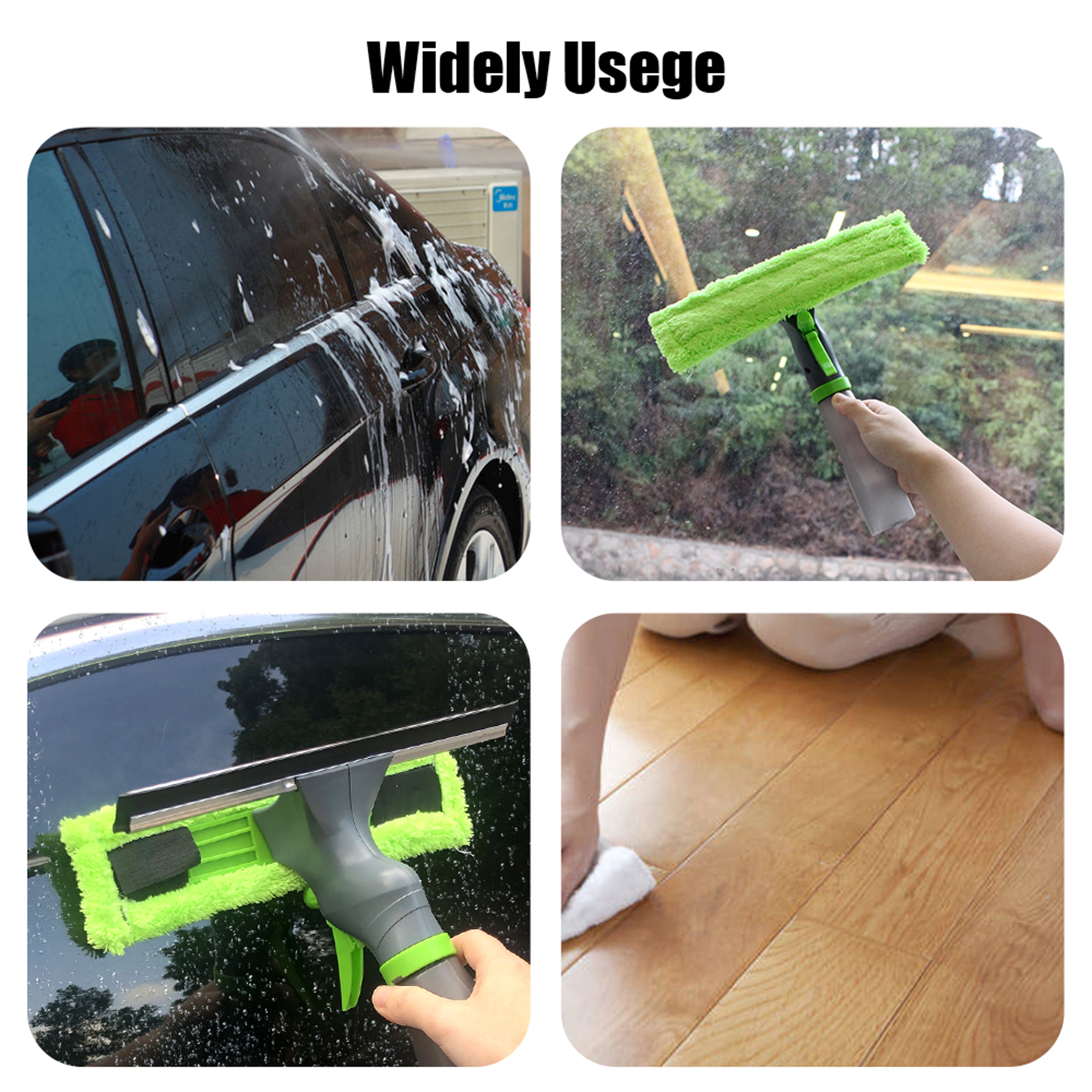 Window Cleaner Spray Bottle with Microfiber Window Cleaner Pad & Window Squeegee – view 6