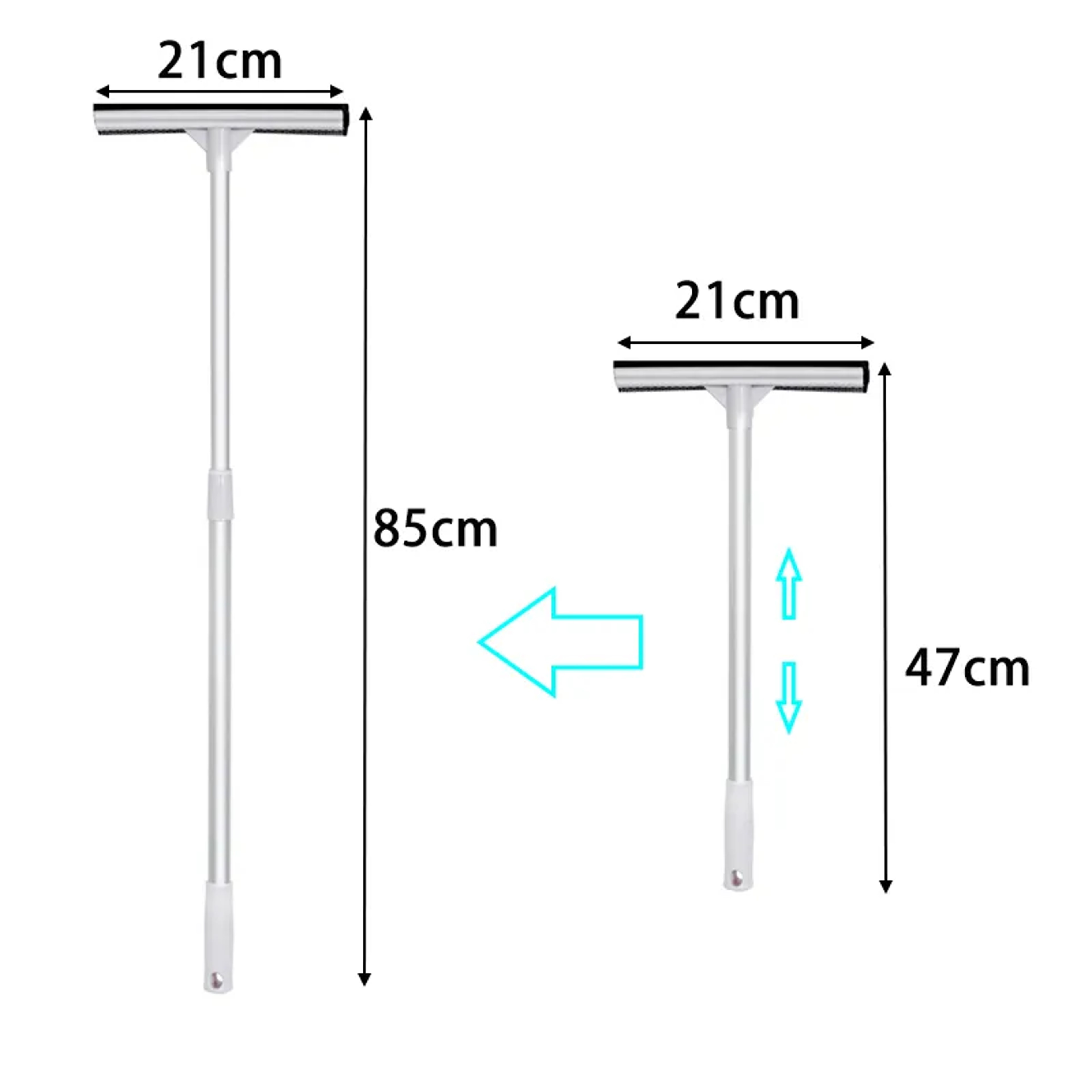 SparkReach Window Cleaning Brush with Glass Squeegee Adjustable Long Handle – view 6