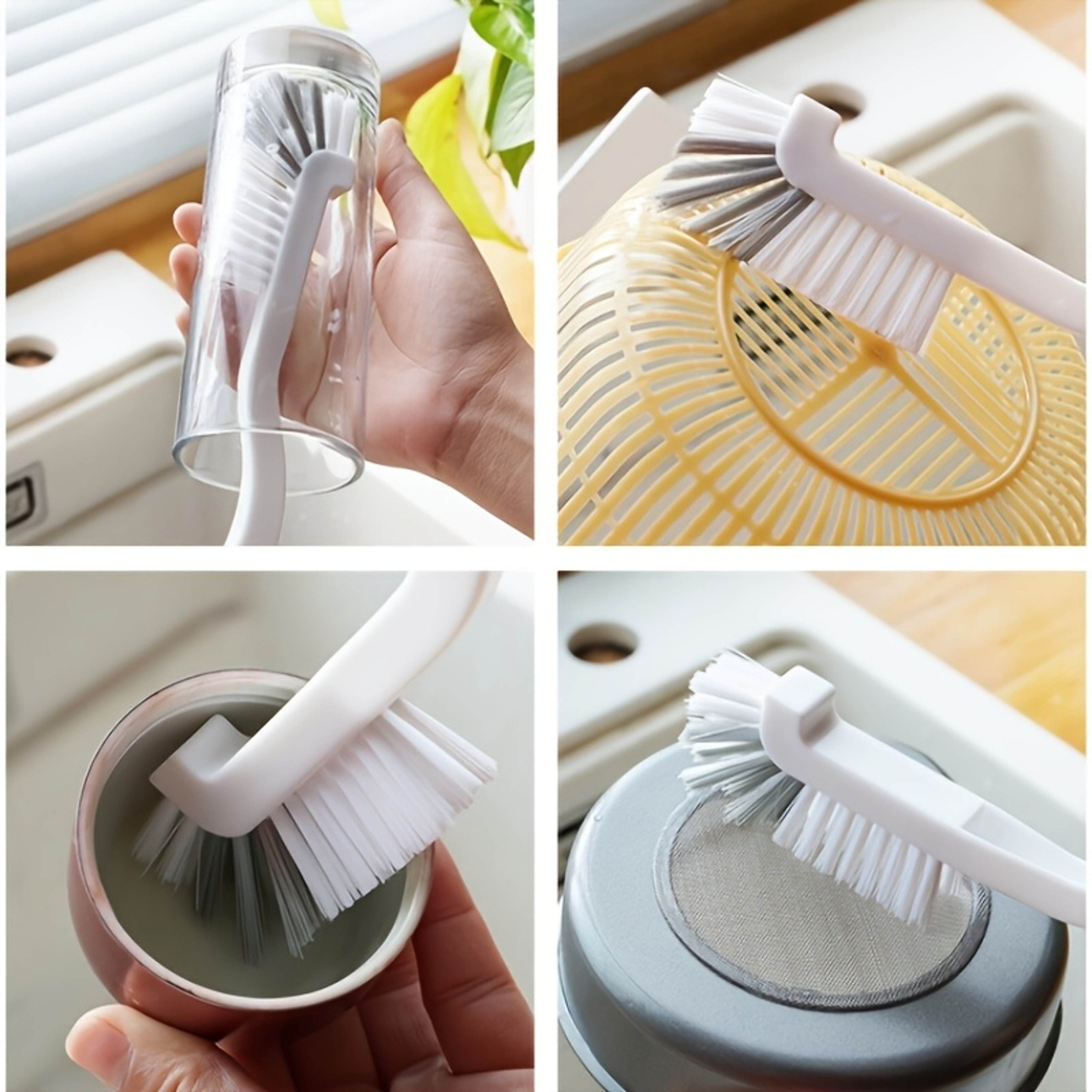 CleanSweep Cleaning Brush Set For Kitchen Bathroom Tiles  Hard To Reach Corners 1
