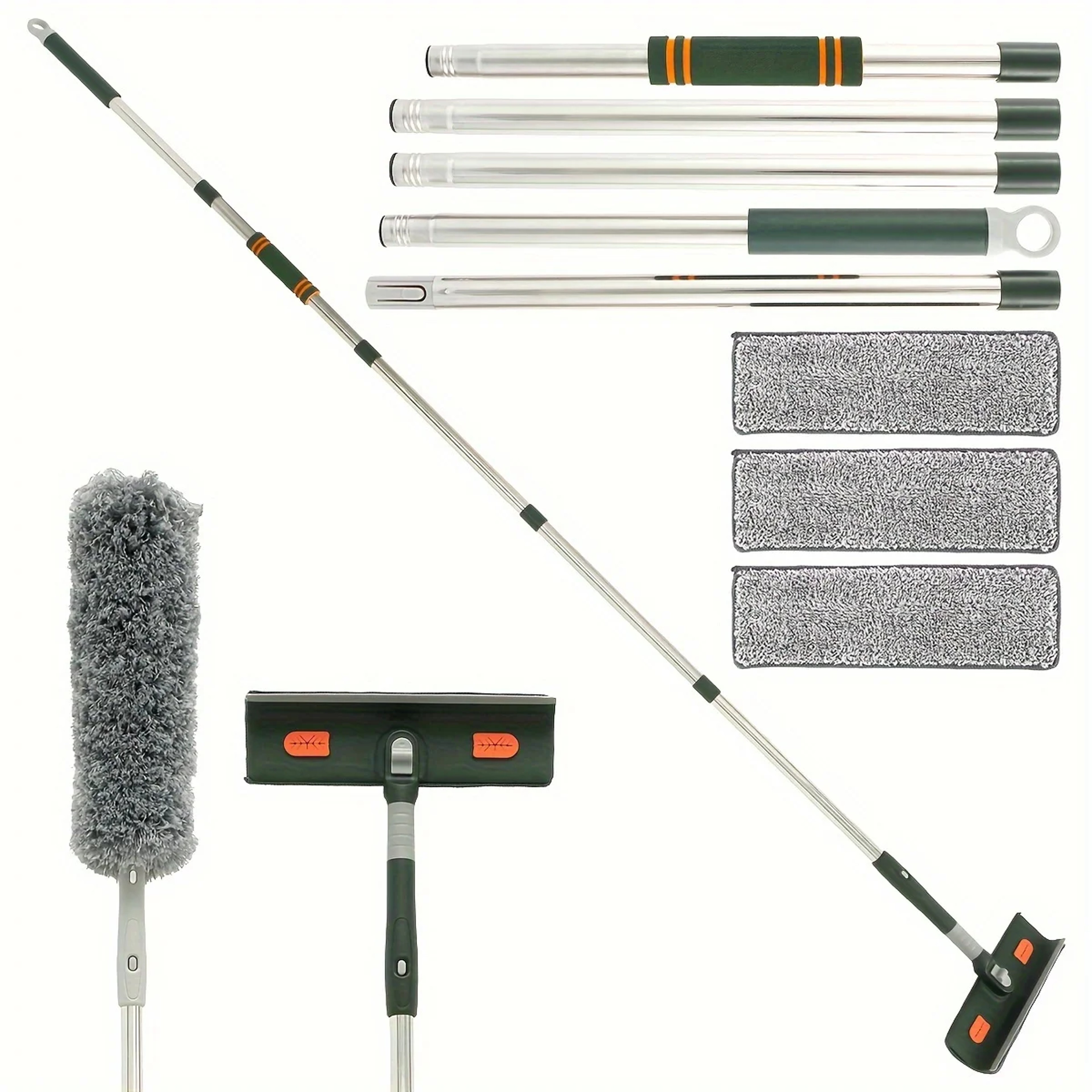 Extendable Window Squeegee with Telescopic Cleaning Rod for Glass, Floors & Mirrors – view 3