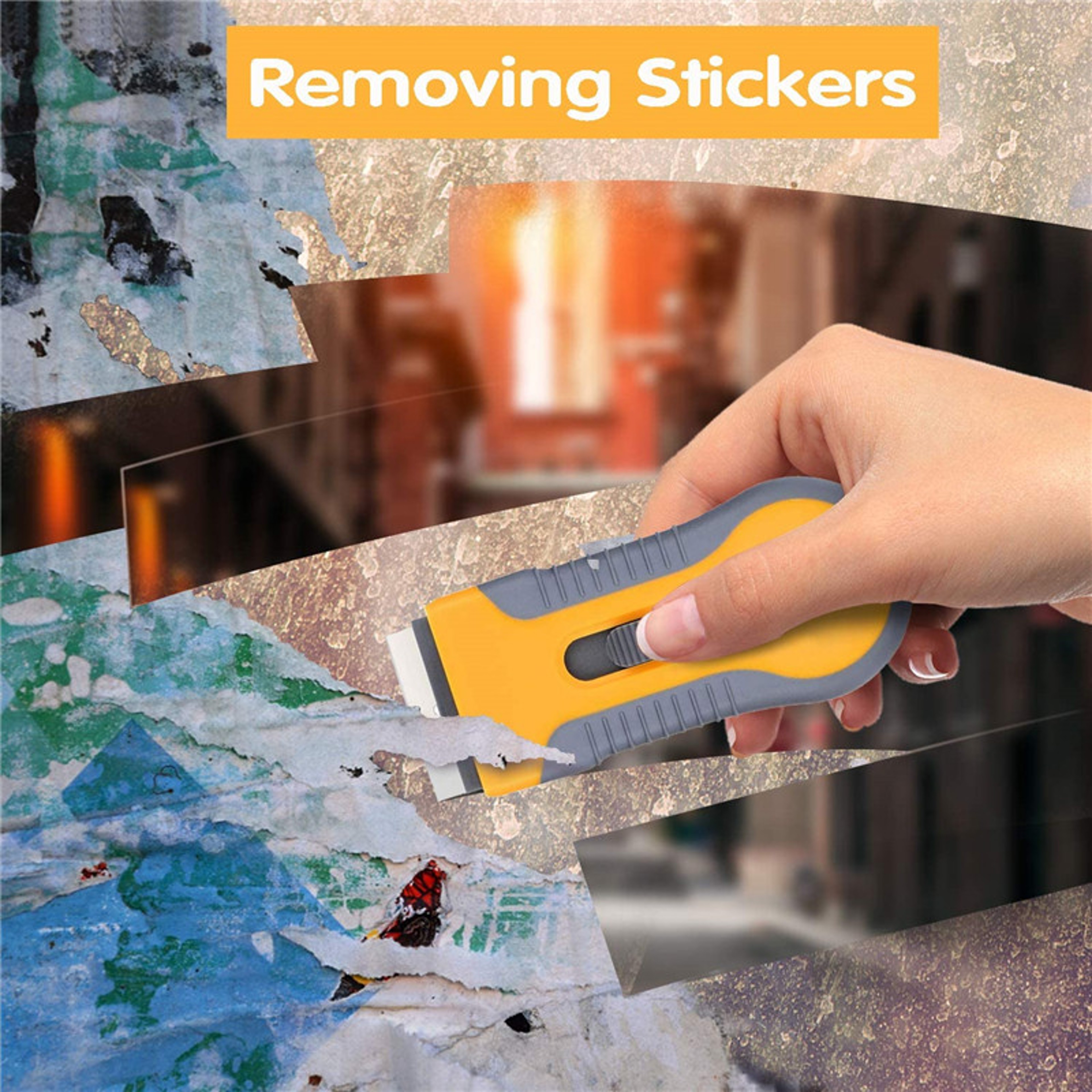 Multi Purpose Glass Scraper Tool for Windows, Car Glass, Stickers & Ceramic Cooktops – view 4