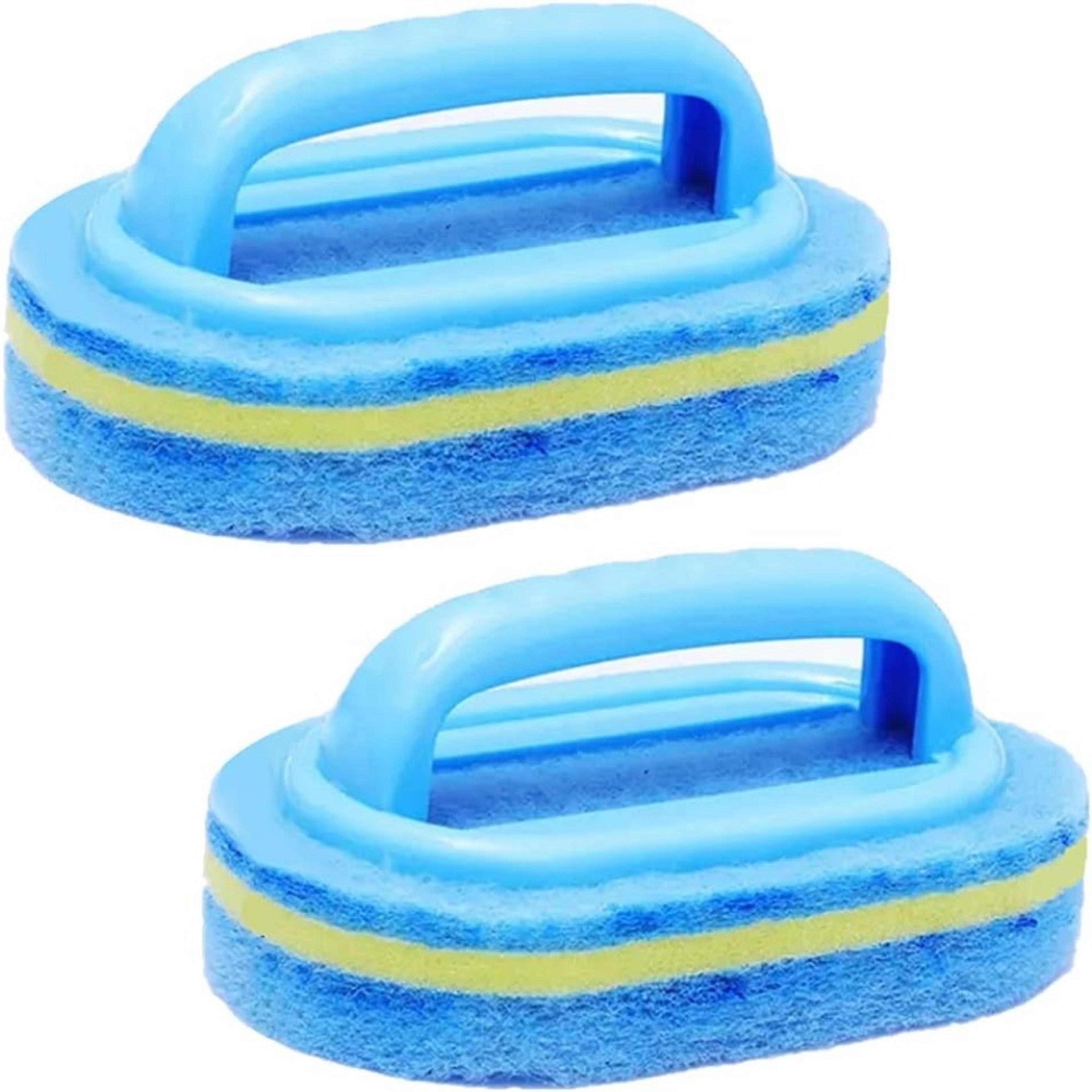 Heavy Duty Cleaning Sponge with Handle for Kitchen & Bathroom Tile Scrubbing – view 7