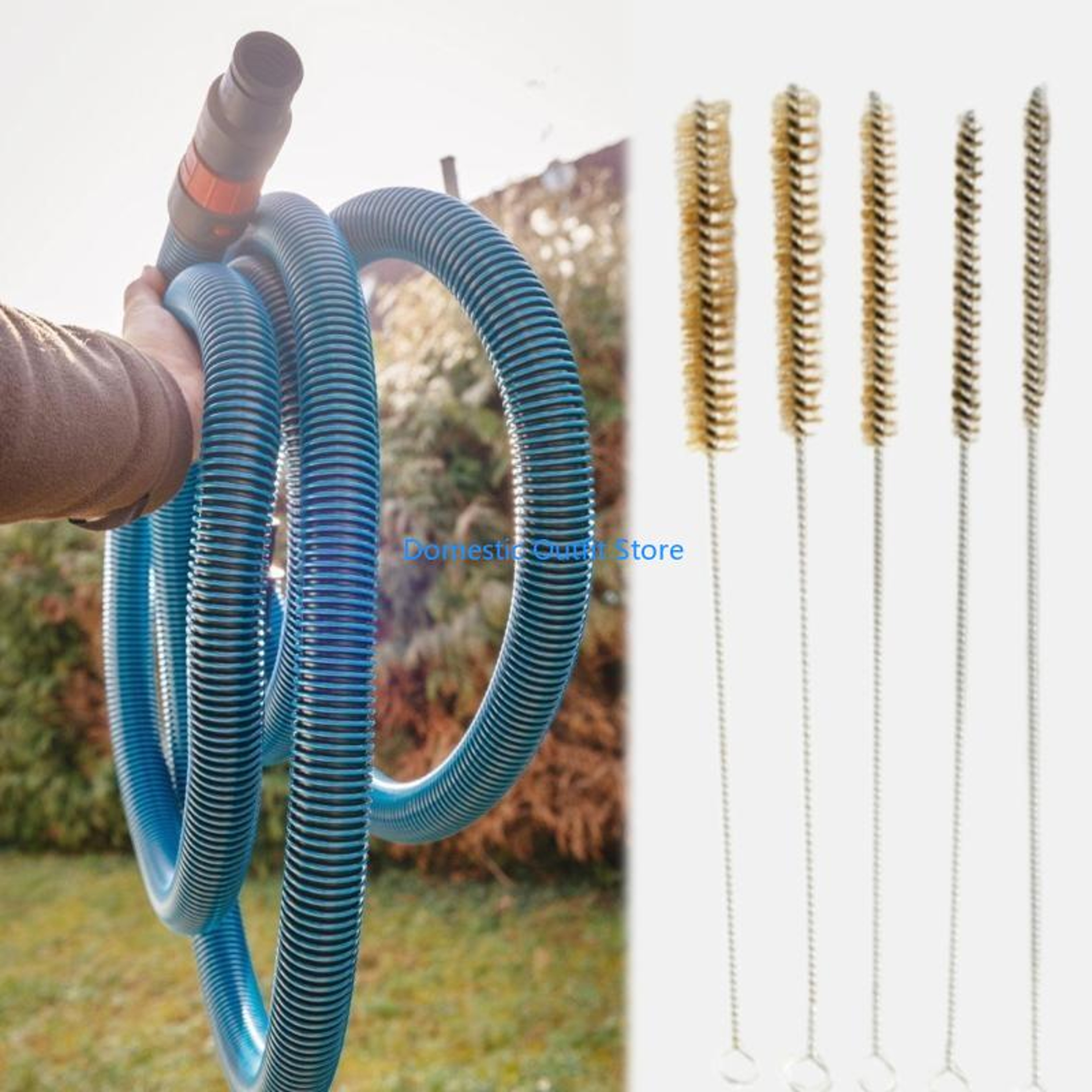 Piece Brass Pipe Cleaning Brush Set with Long Handle for Tube & Bore Cleaning – view 4