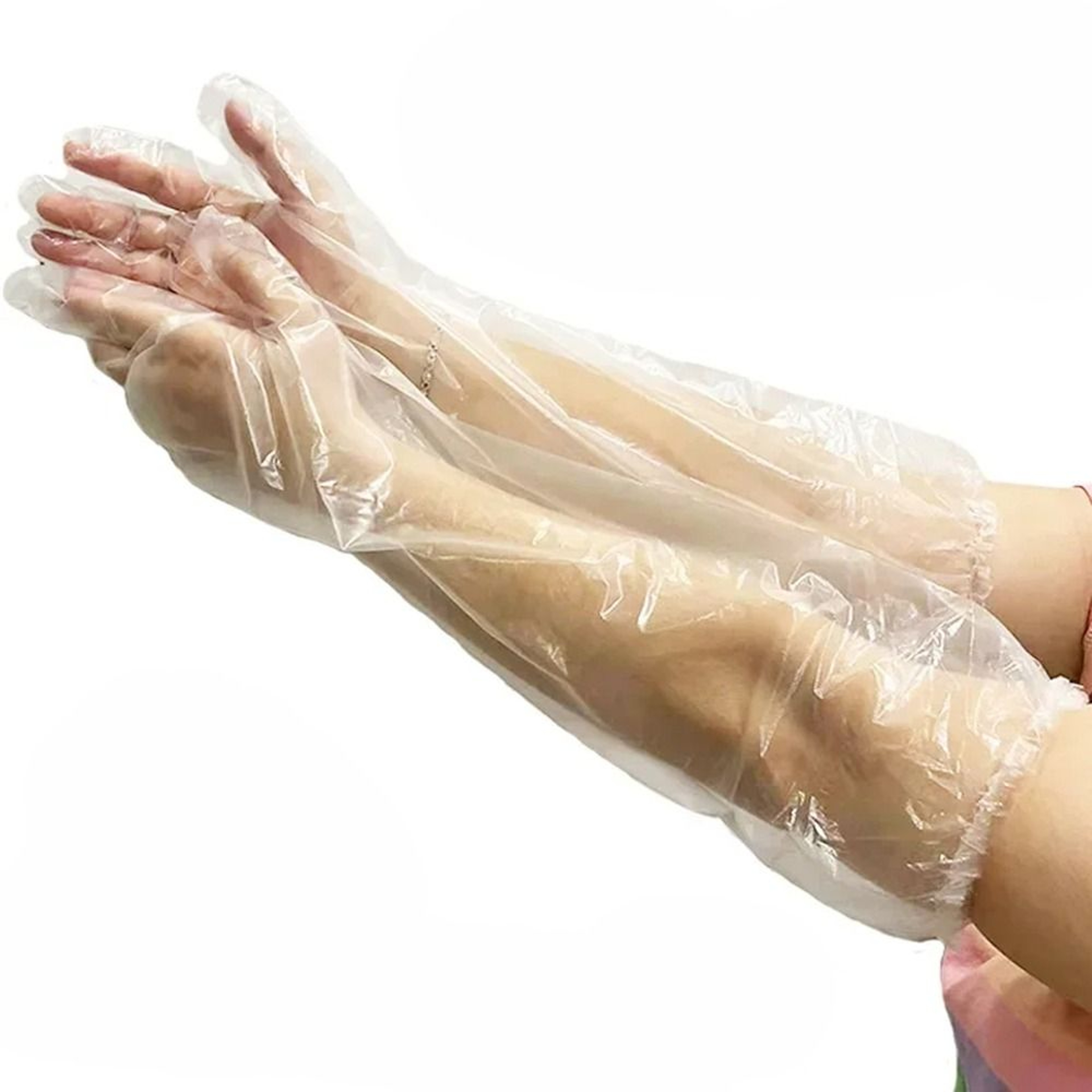 SafeShield Waterproof Disposable Gloves Pack Long Cleaning Hand Sleeves – view 7