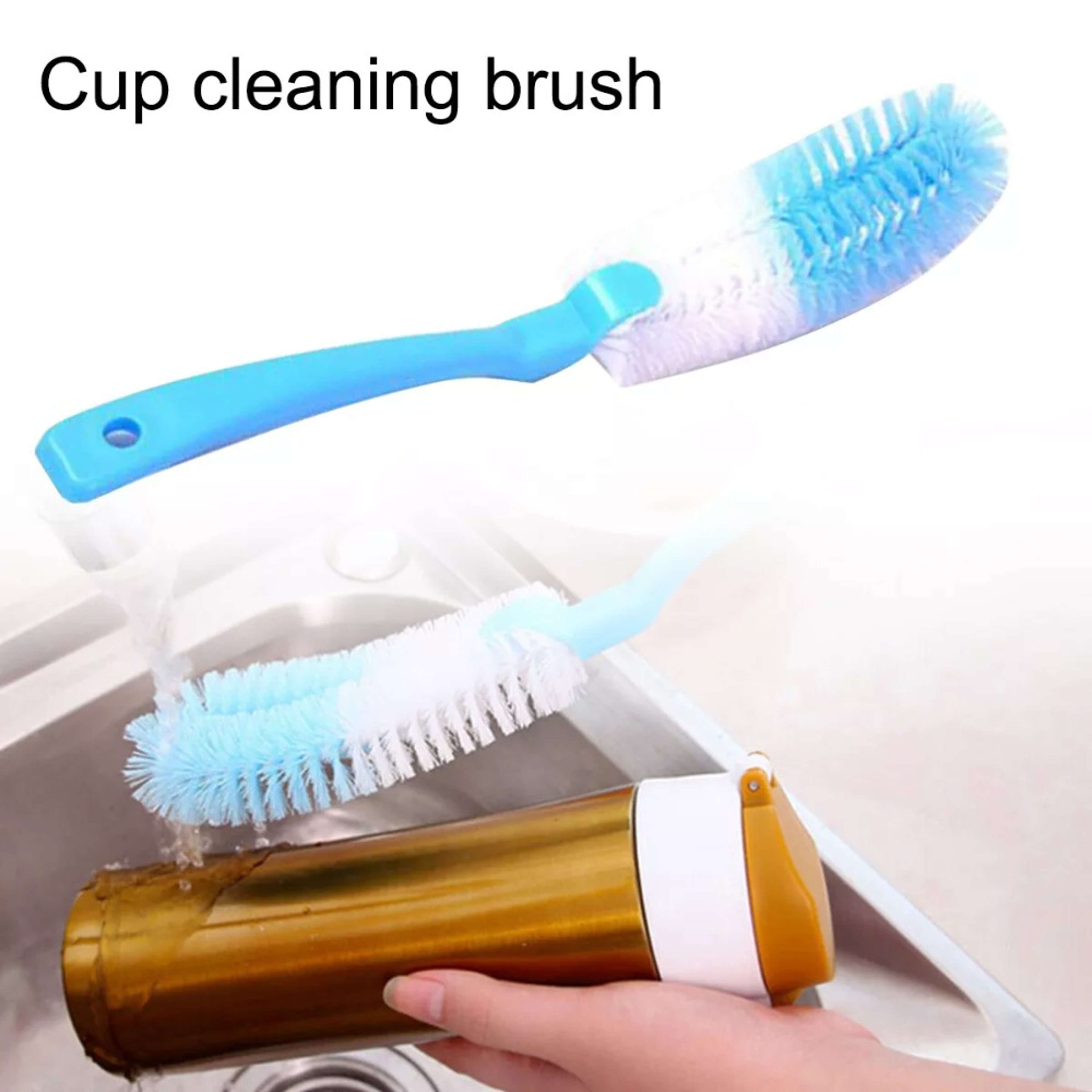 Multi Purpose Water Bottle Cleaning Brush With Long Handle For Cups Bottles  Kitchen Drinkware 0
