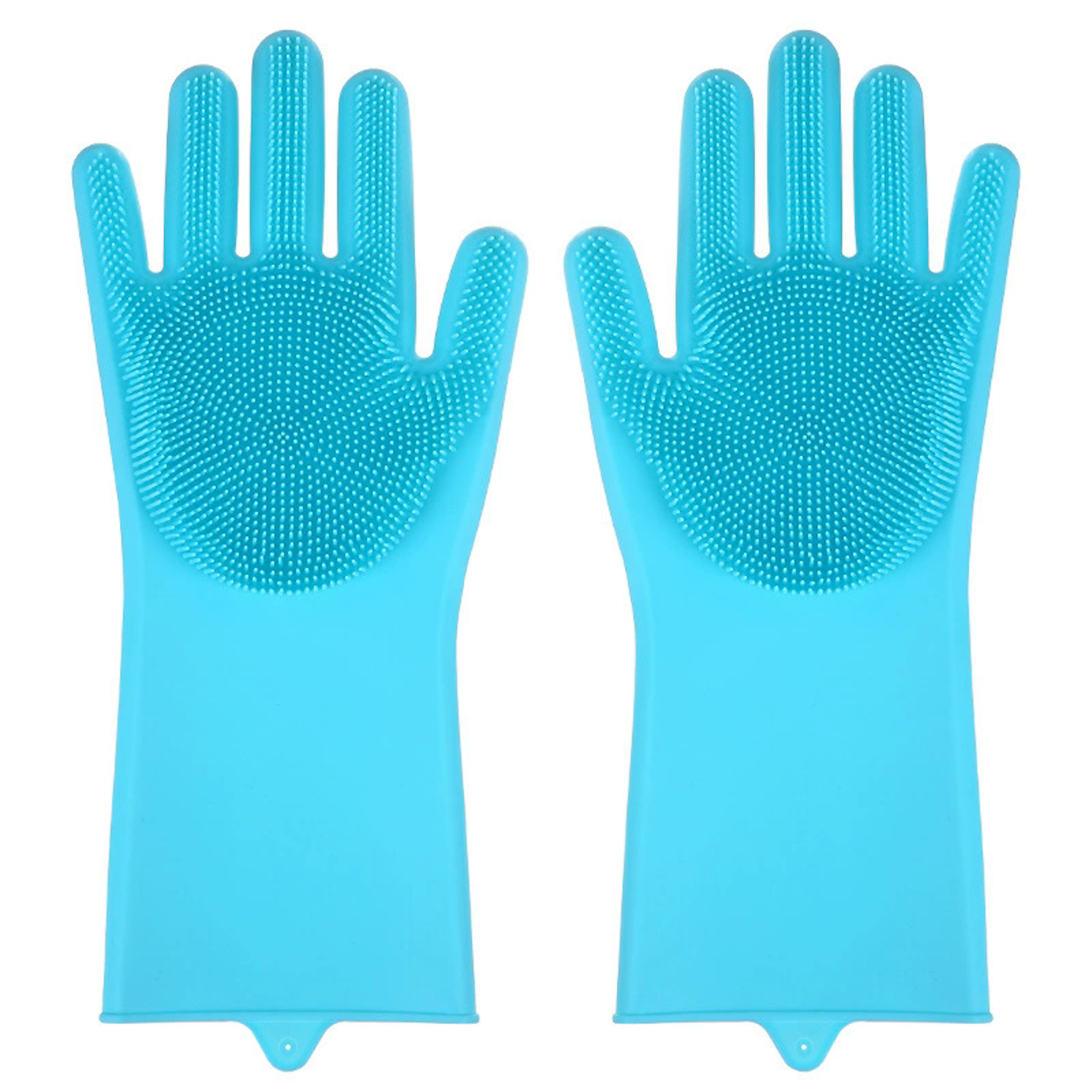 Magic Silicone Dishwashing Gloves with Built In Scrubber for Kitchen & Household Cleaning – view 7