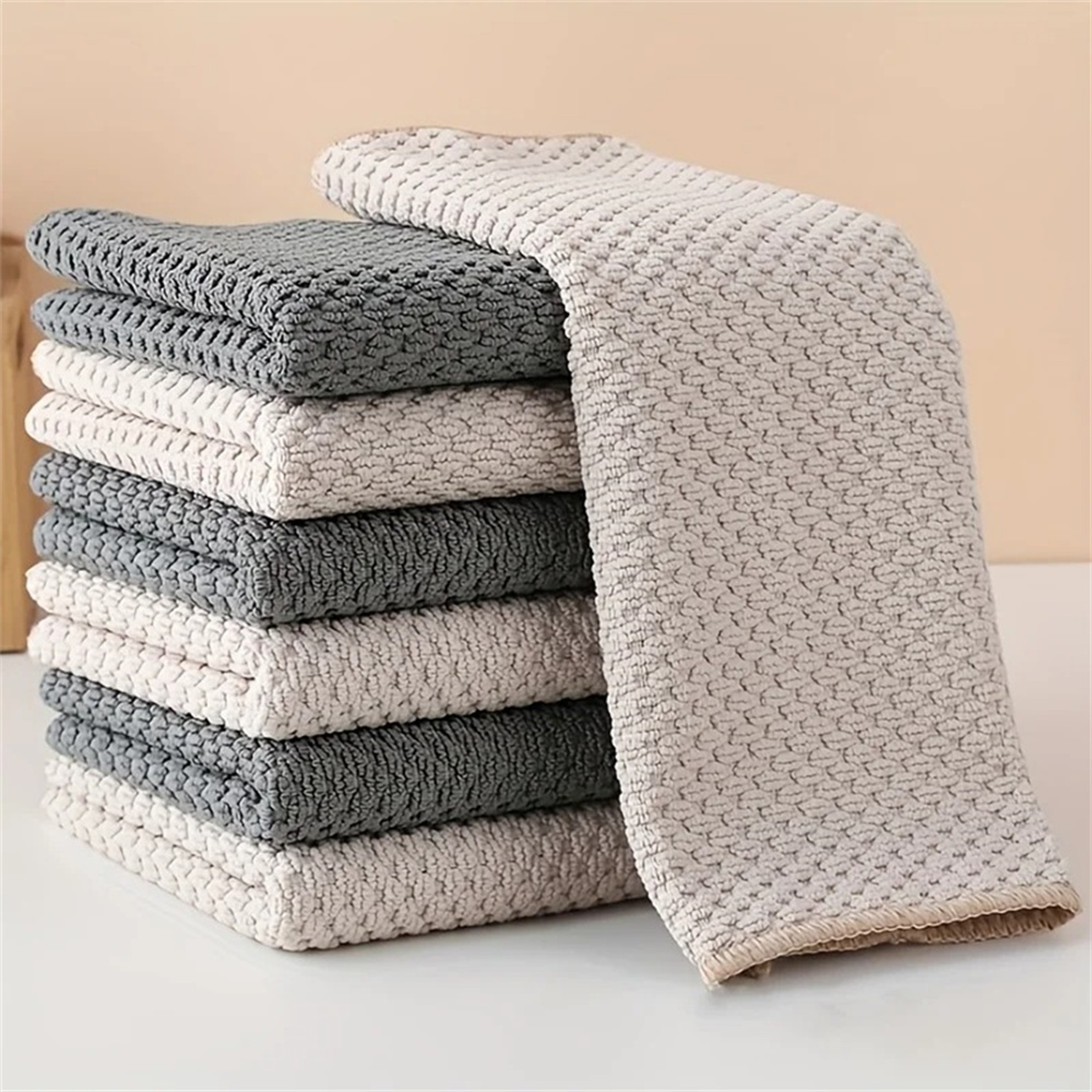 Space Print Microfiber Kitchen Towels Pack Highly Absorbent Waffle Weave Dish Towels – view 3