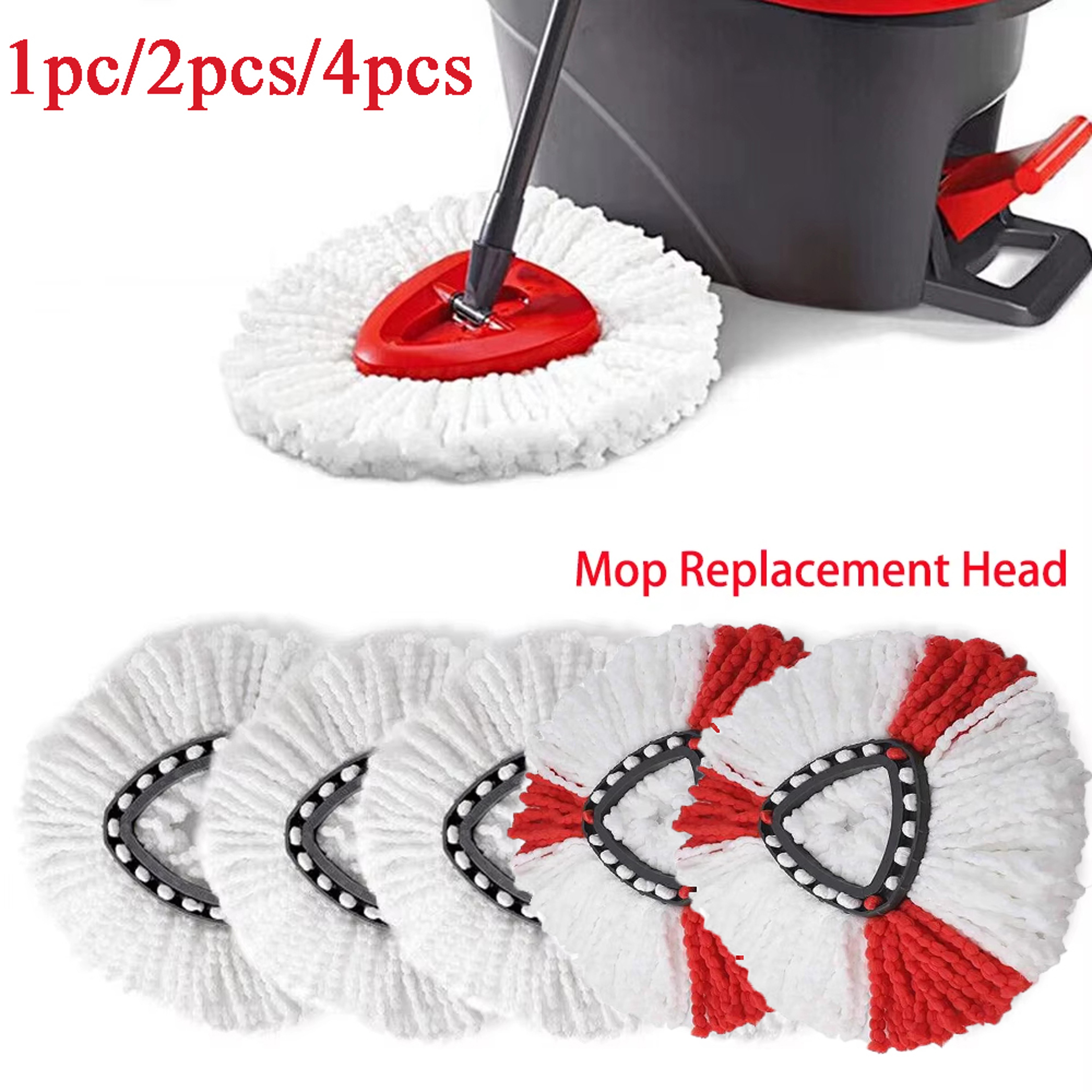 Microfiber Mop Replacement Head Compatible with Vileda & O Cedar Spin Mop Refill – view 1