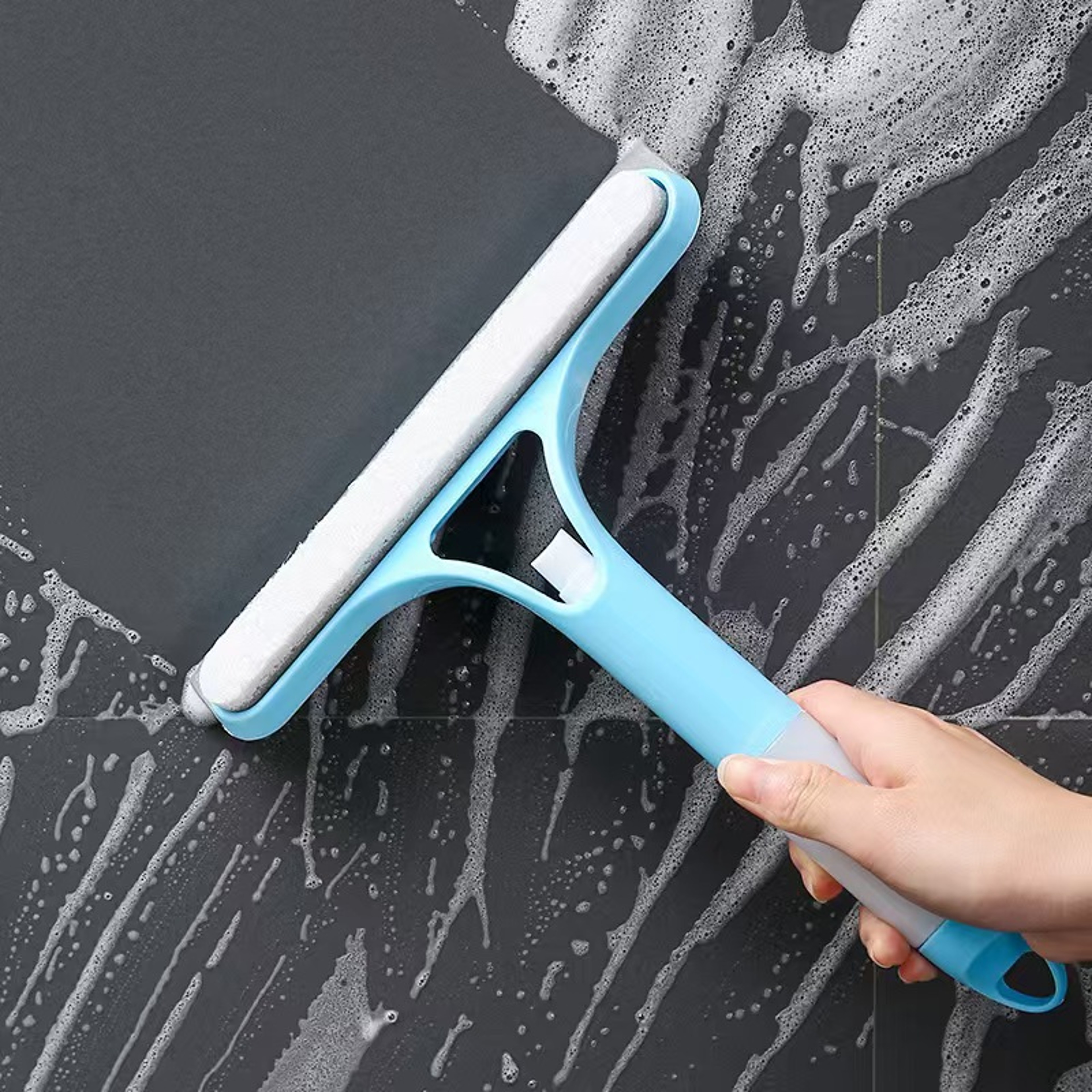 Window Cleaner Tool with Spray Bottle & Double Sided Glass Squeegee – view 1