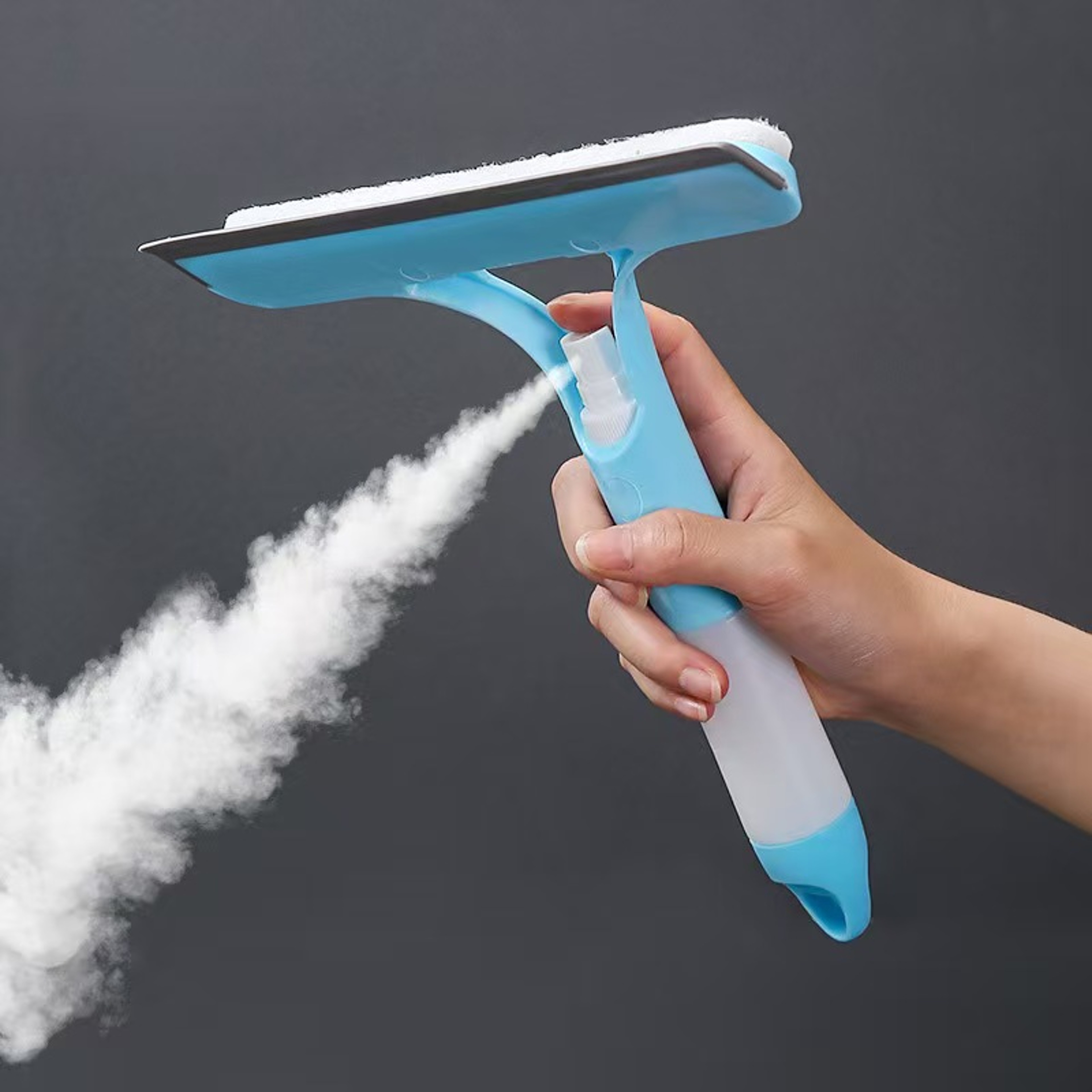 Window Cleaner Tool with Spray Bottle & Double Sided Glass Squeegee – view 2