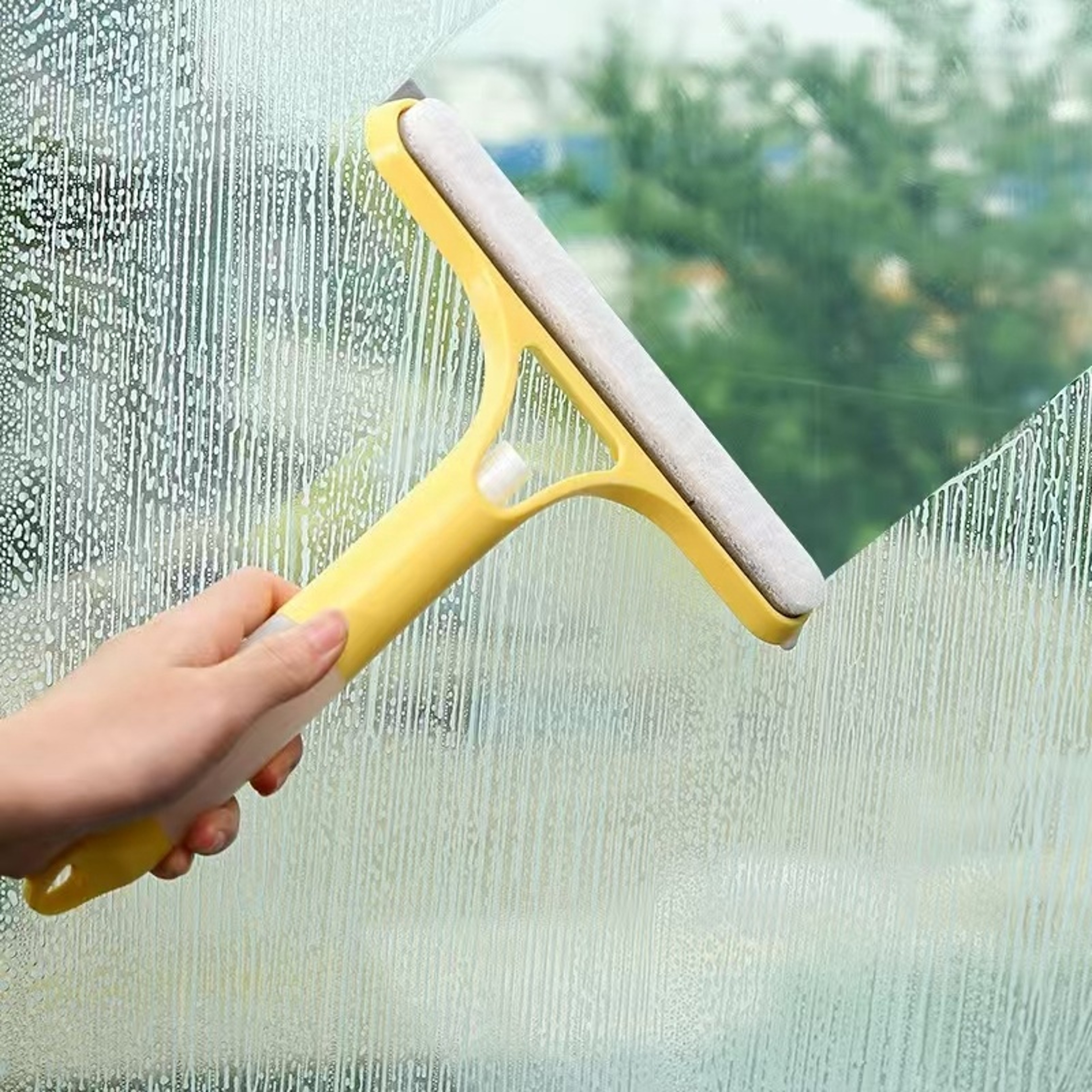 Window Cleaner Tool with Spray Bottle & Double Sided Glass Squeegee – view 4