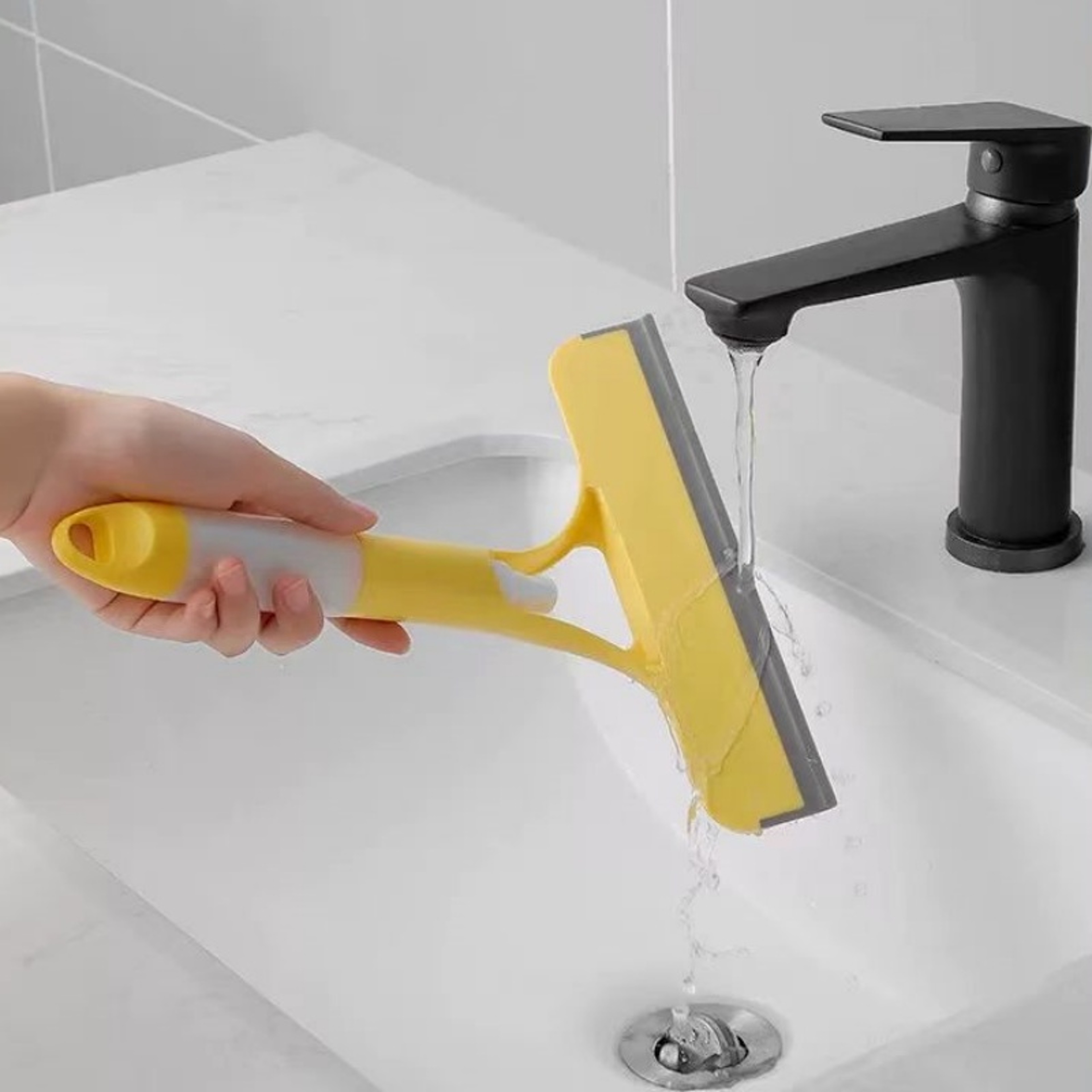 Window Cleaner Tool with Spray Bottle & Double Sided Glass Squeegee – view 5