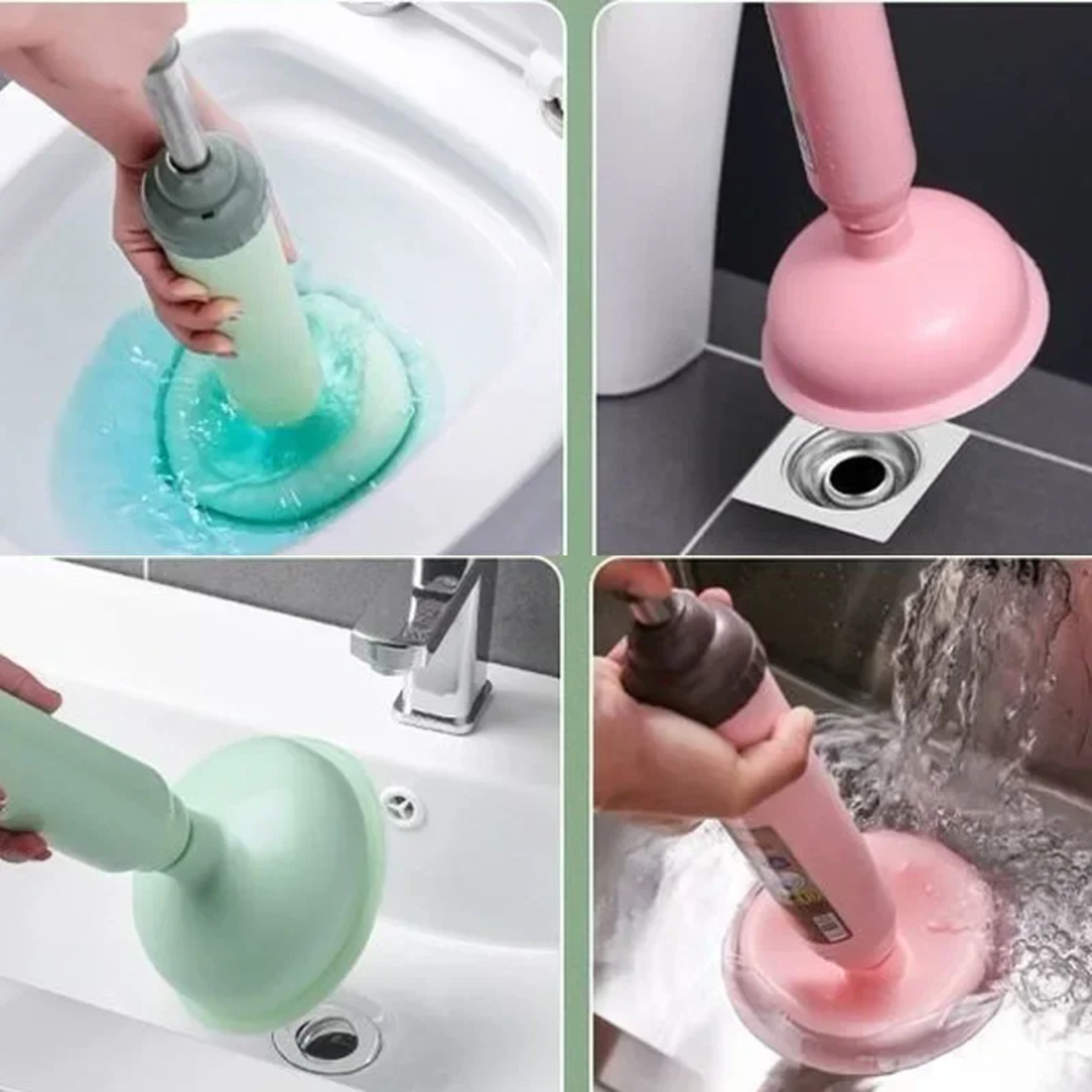 High Pressure Toilet Plunger Drain Clog Remover for Bathroom, Kitchen Sink & Pipe Cleaning – view 4