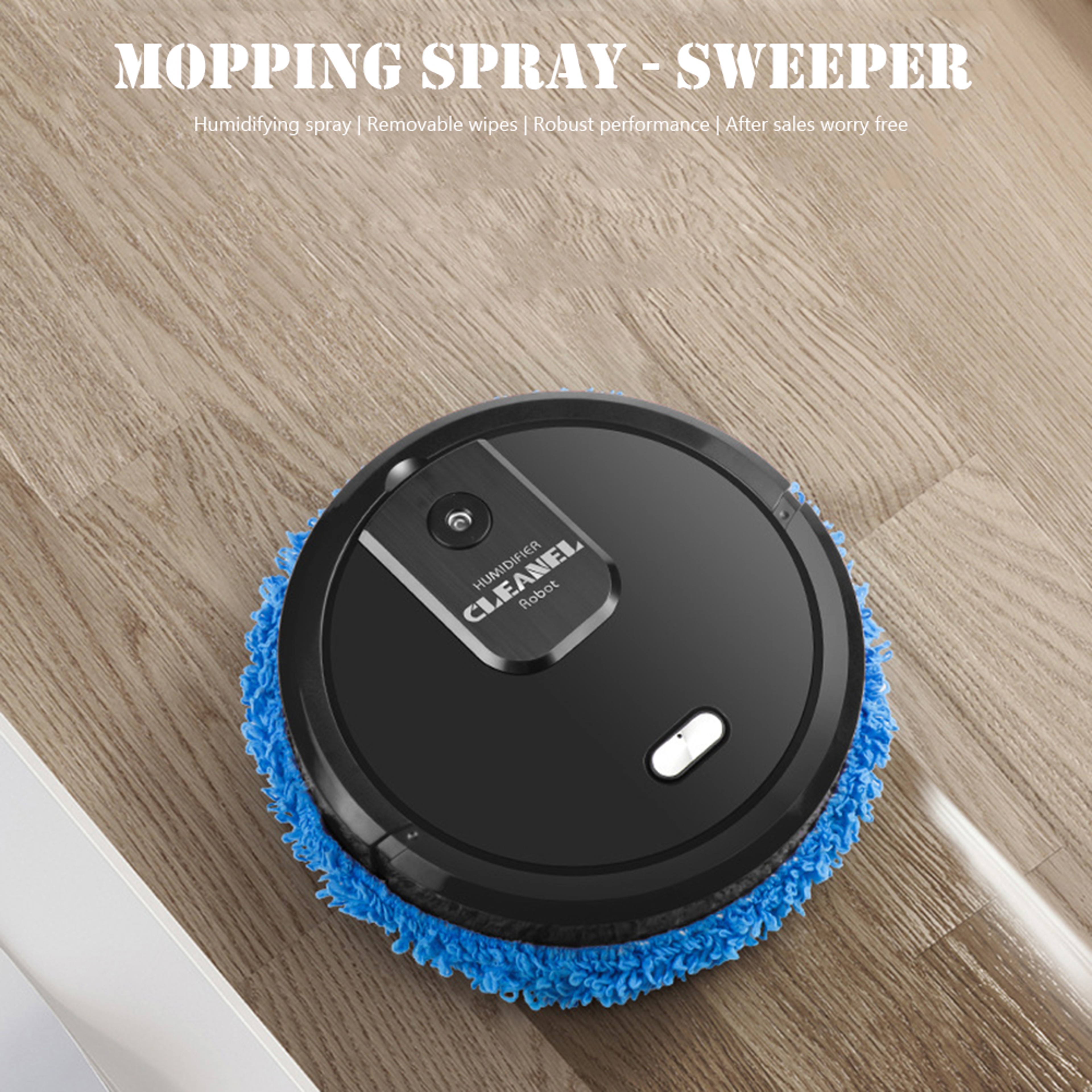 Smart Robot Mop Automatic Floor Cleaner with Spray Rechargeable Wet Dry Cleaning – view 2