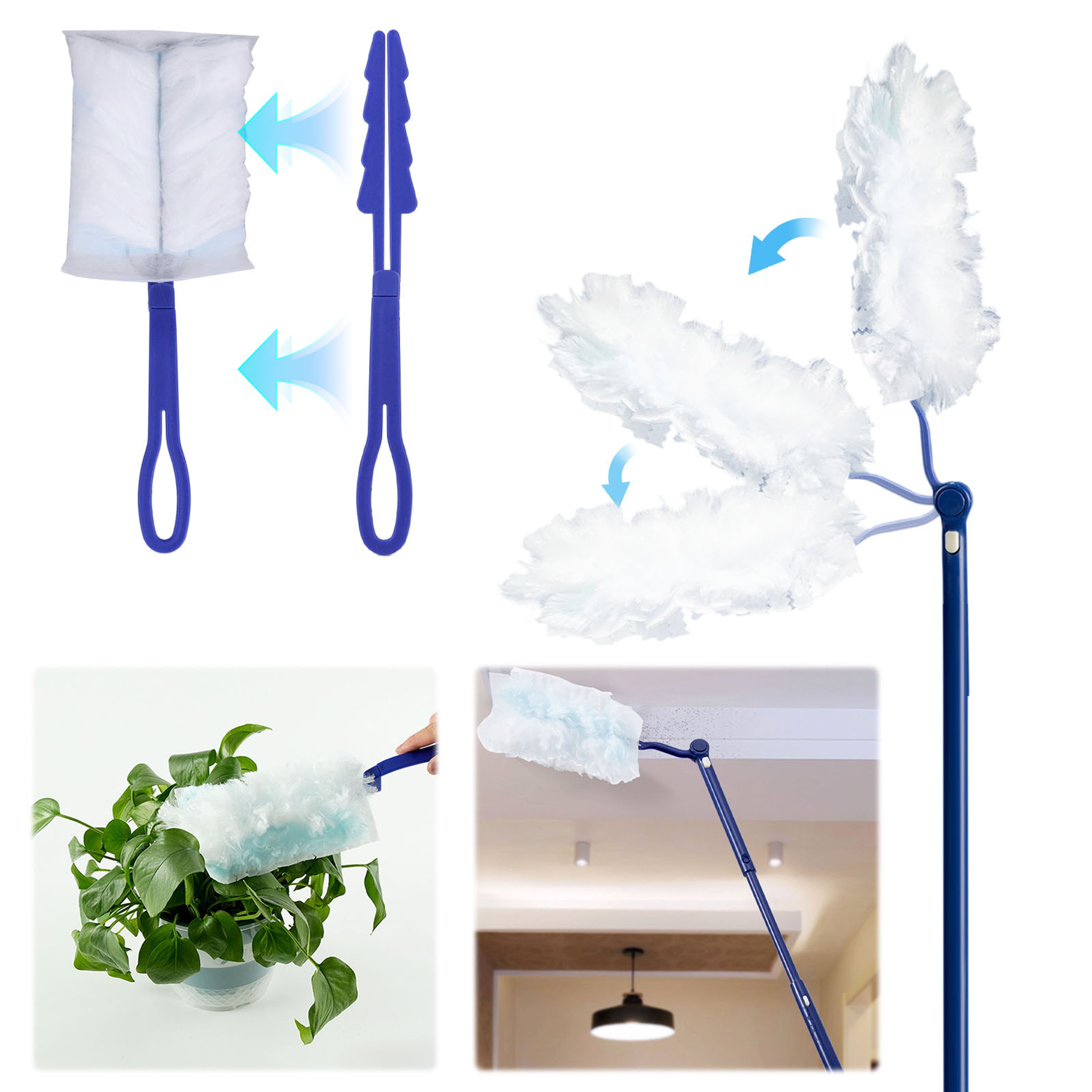 Microfiber Duster Kit with  Disposable Duster Refills & Extendable Handle for Multi Surface Cleaning – view 2
