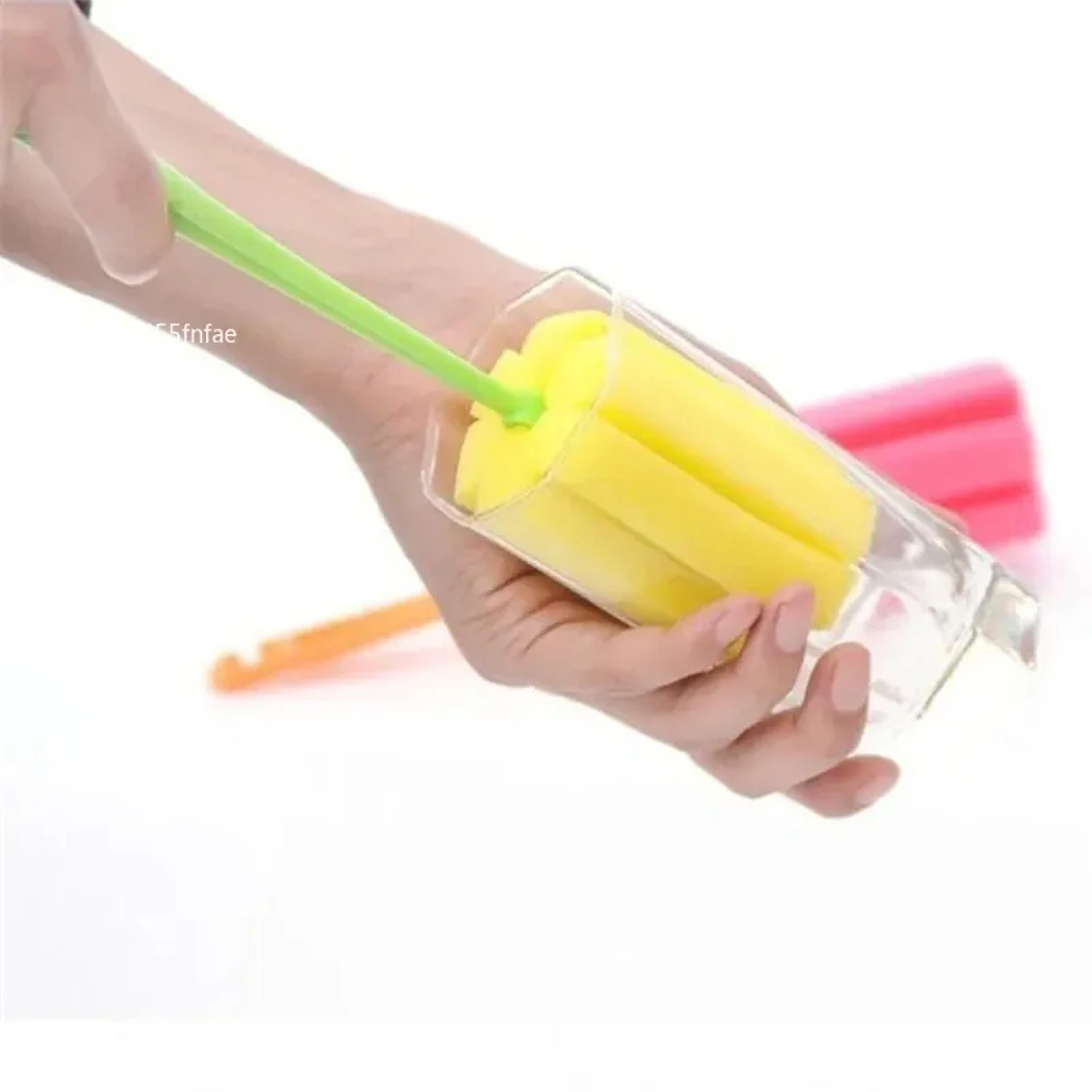 Soft Baby Bottle Brush Long Handle Sponge Bottle Cleaning Brush for Bottles, Cups & Glassware – view 4