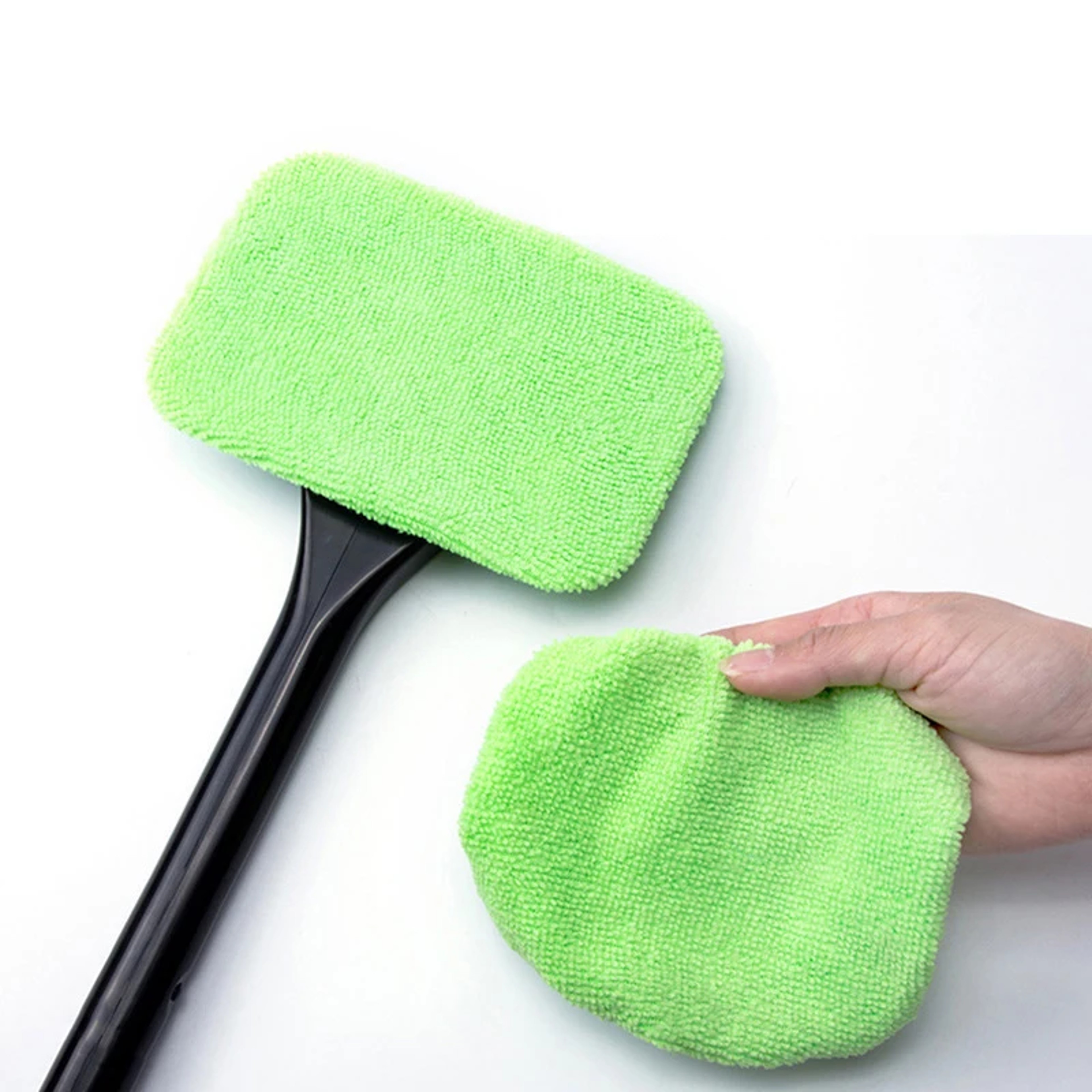 Car Windshield Cleaner Tool With Long Handle Microfiber Auto Glass Cleaning Brush 0