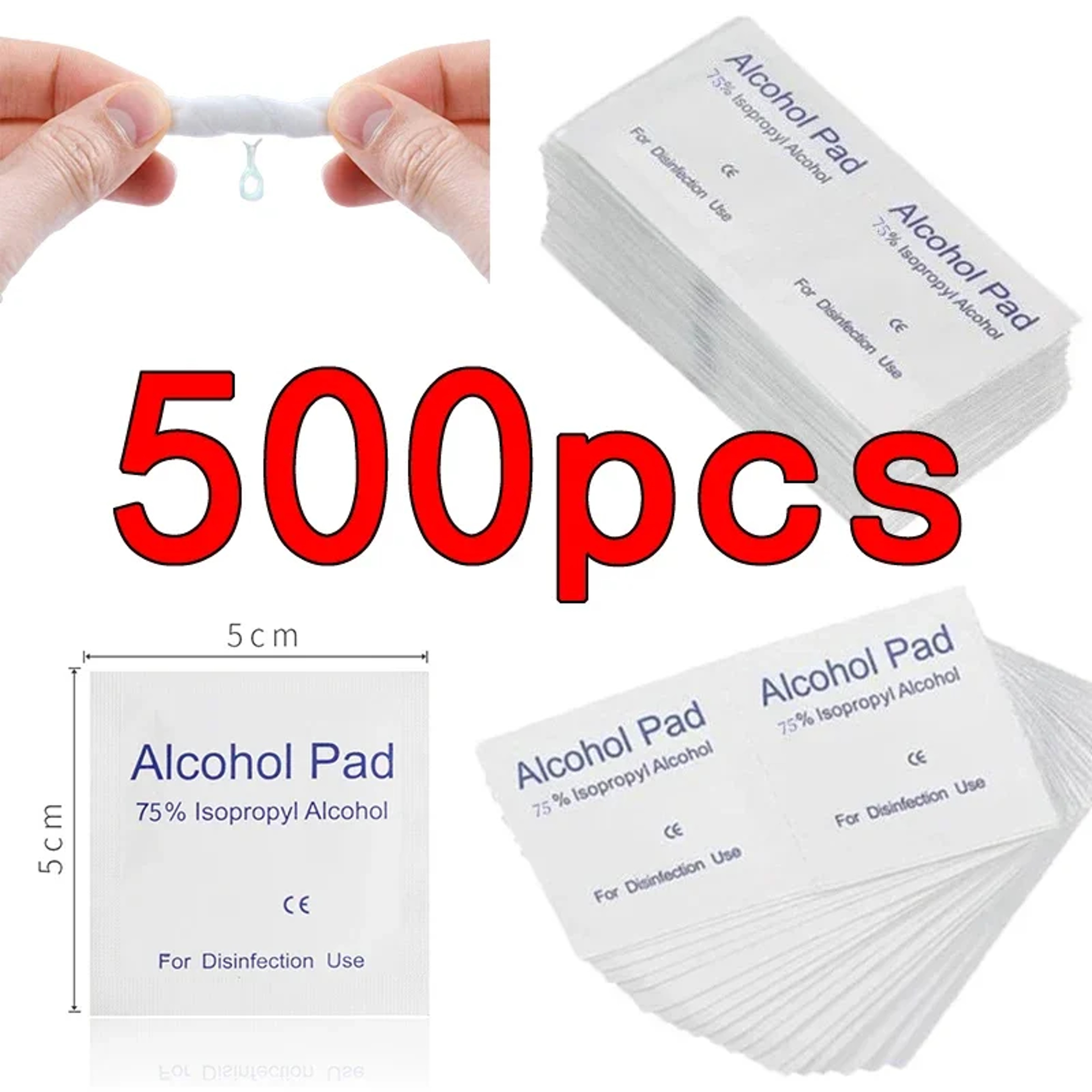 Disposable Alcohol Pads for Screen Cleaning Wipes and Car Detailing – view 1