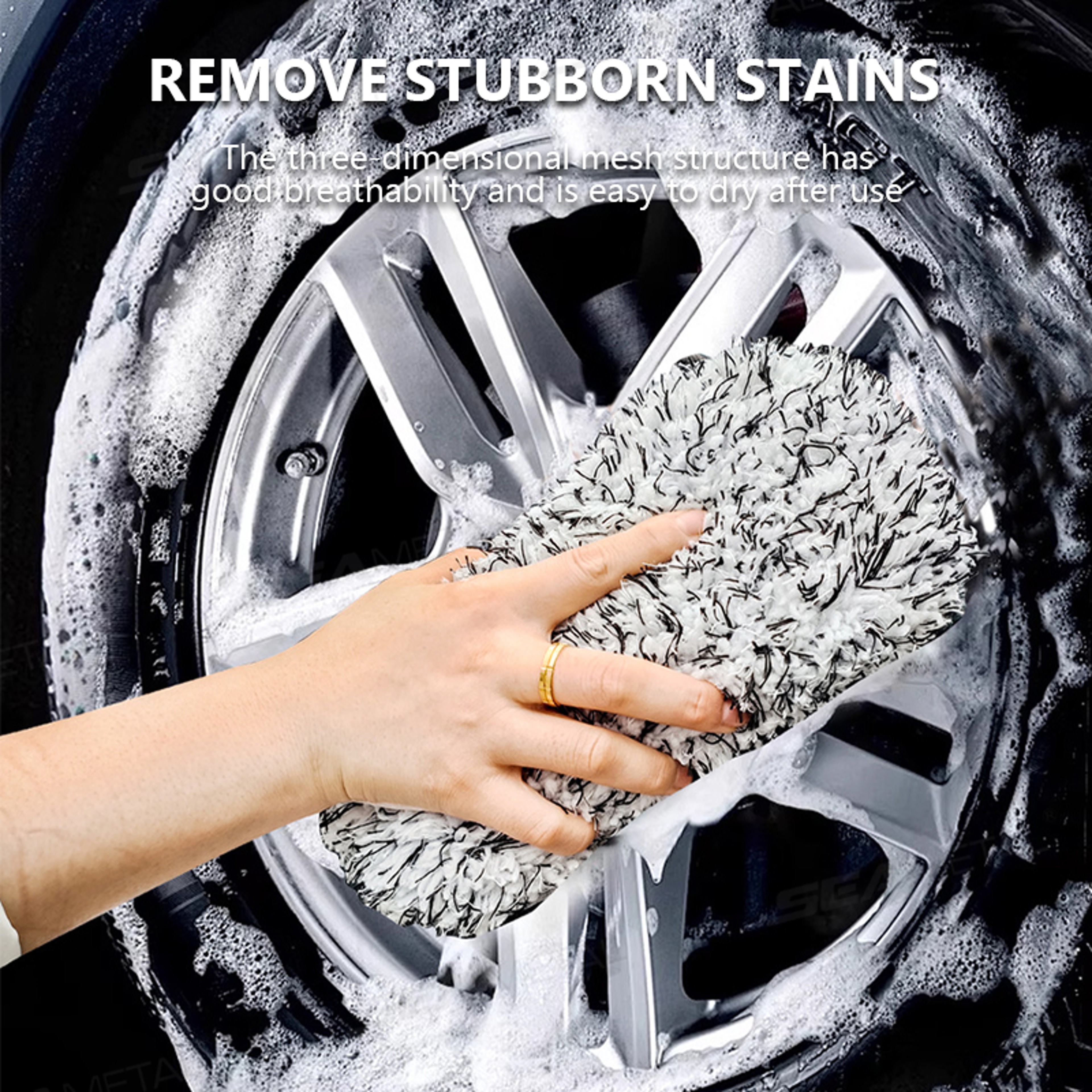 SEAMETAL Car Wash Sponge Double-Sided Super Absorbent Car Detailing Cleaning Pad – view 4