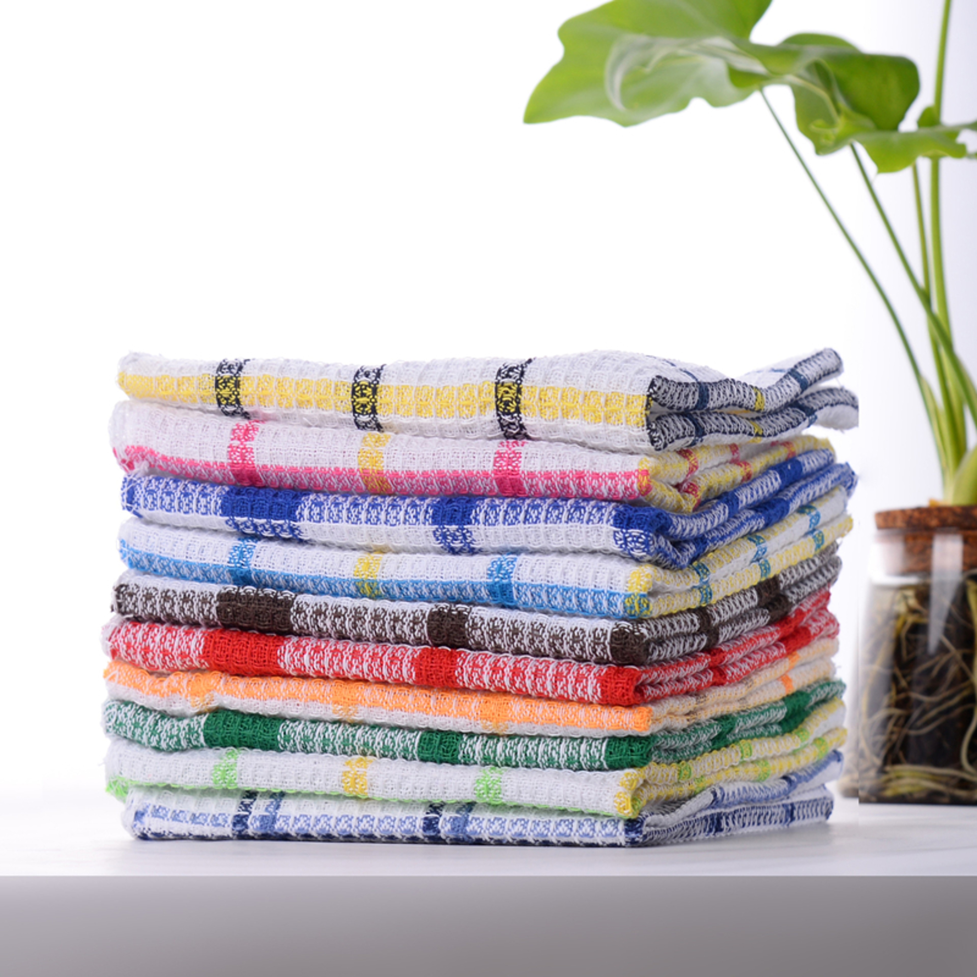 Double Sided Kitchen Dish Cloth Plaid Absorbent Reusable Cleaning Towels for Everyday Kitchen Tasks – view 5